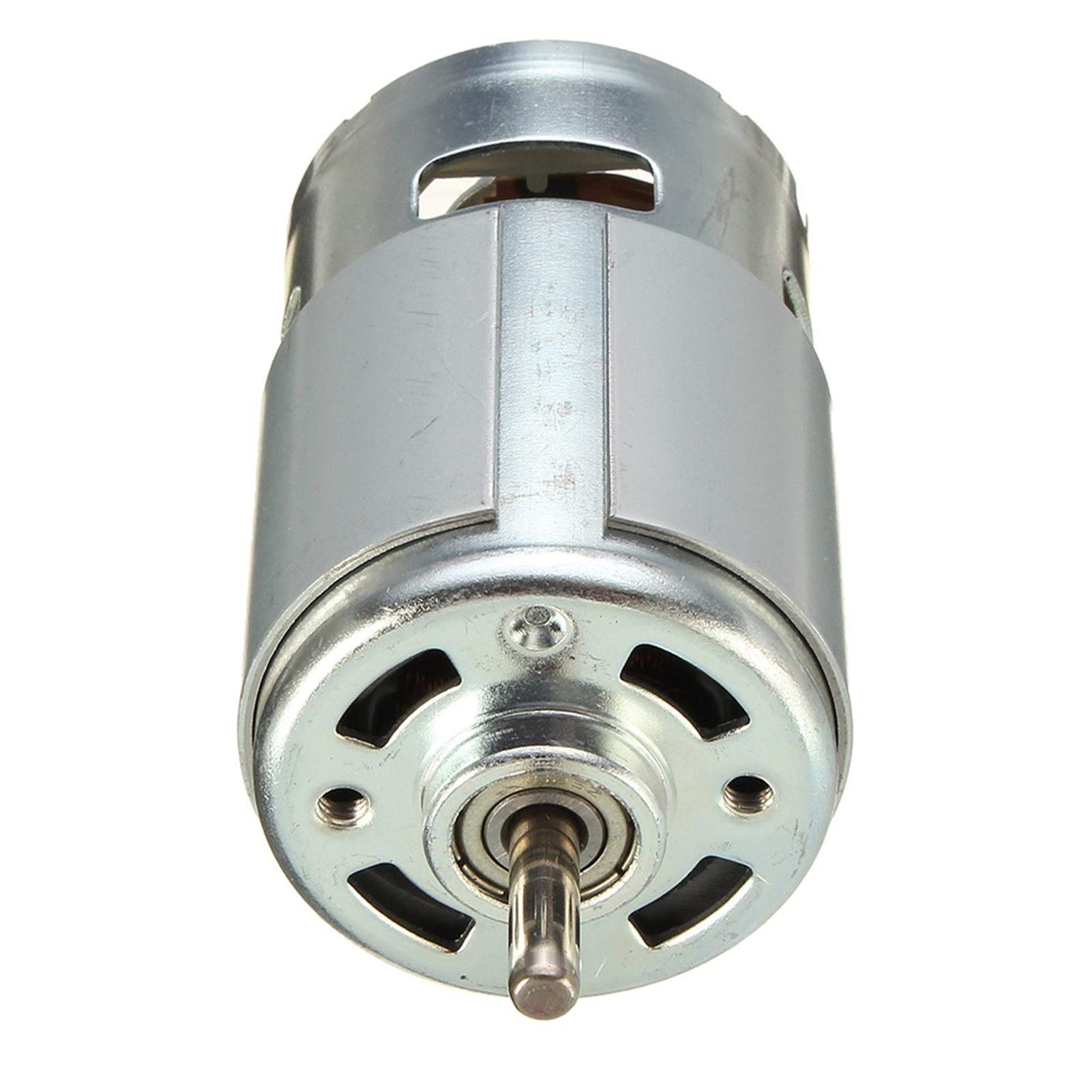 Portable Micro Motor,775 DC Motor 12V-36V 3500-9000RPM Large Torque Motor High Power Motor electrical tools (Color : Silver)