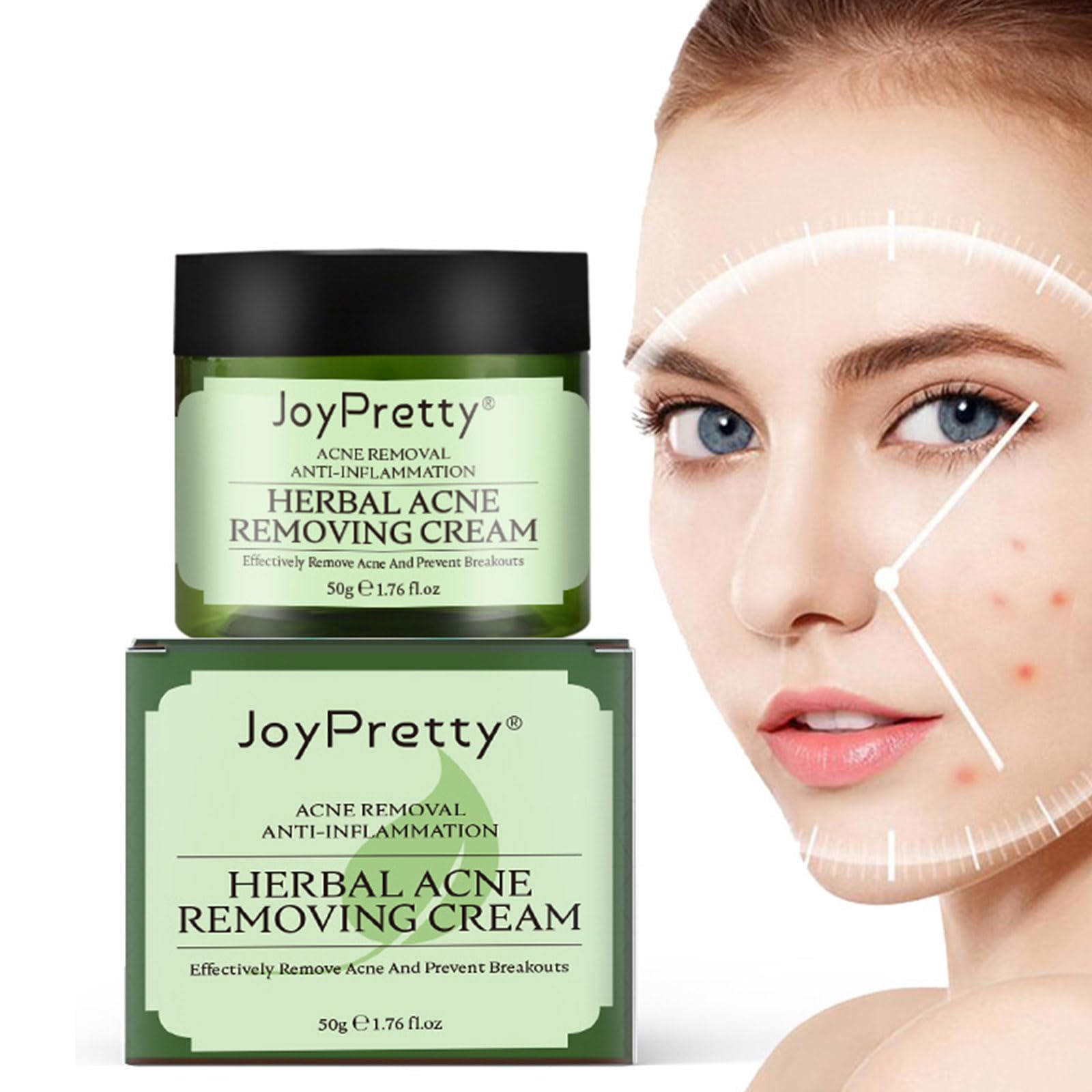 Acne Treatment Face Cream,Acne Spot Treatment for Face & Acne Dots,Natural Herbal Ingredients Professionally Remove Acne Marks,For Teens & Adults Anti-acne Moisturizer Pimple Cream