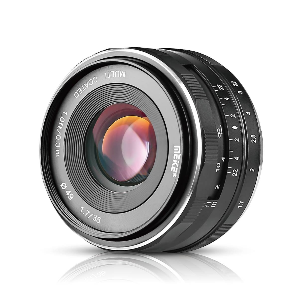 Meike 35mm F1.7 Large Aperture Manual Focus Fixed Lens for Canon EF-M EOS M1 M2 M3 M5 M6 M10 M100