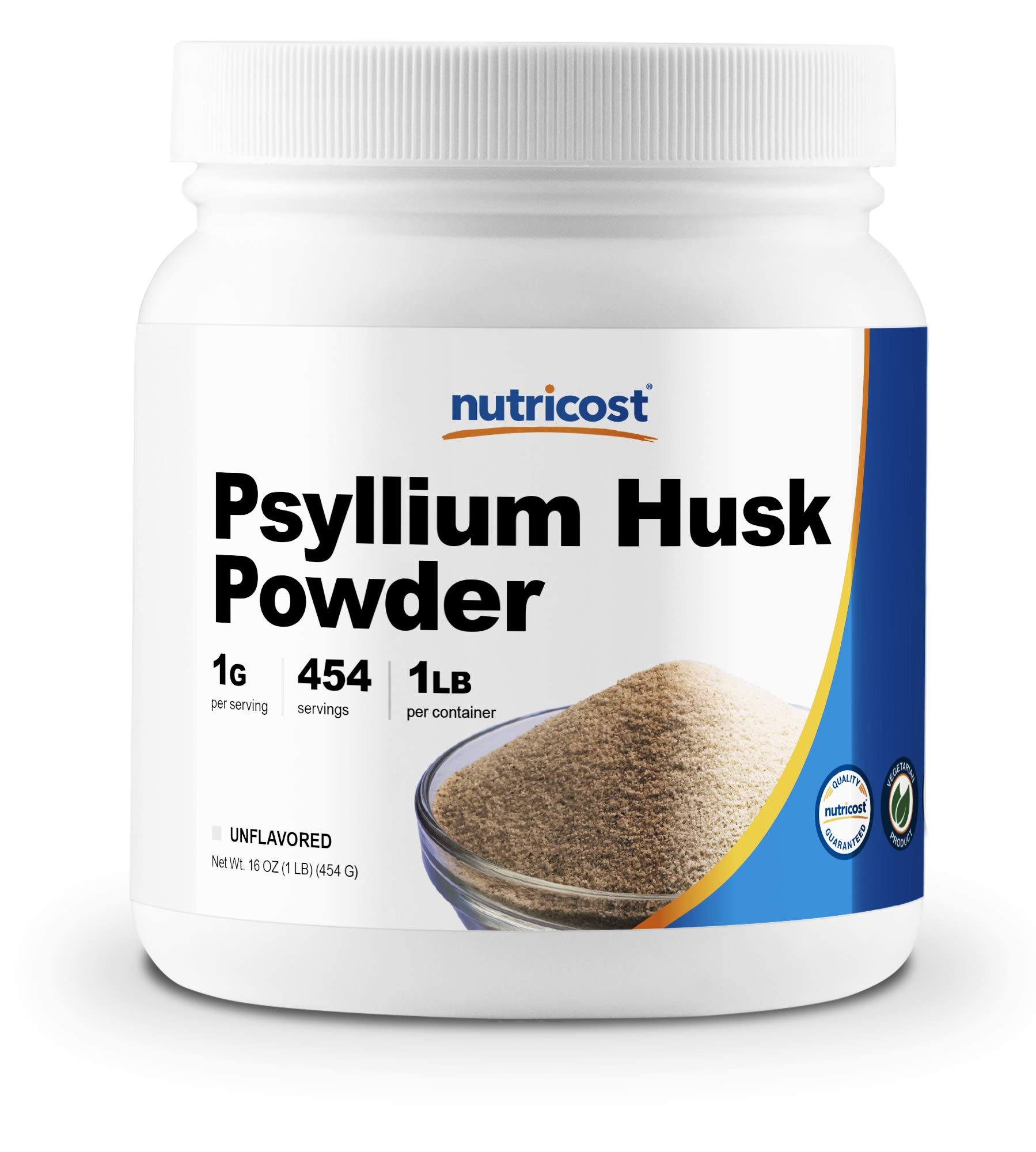 NutricostPsyllium Husk Ground Powder (1lbs) - Gluten Free and Non-GMO