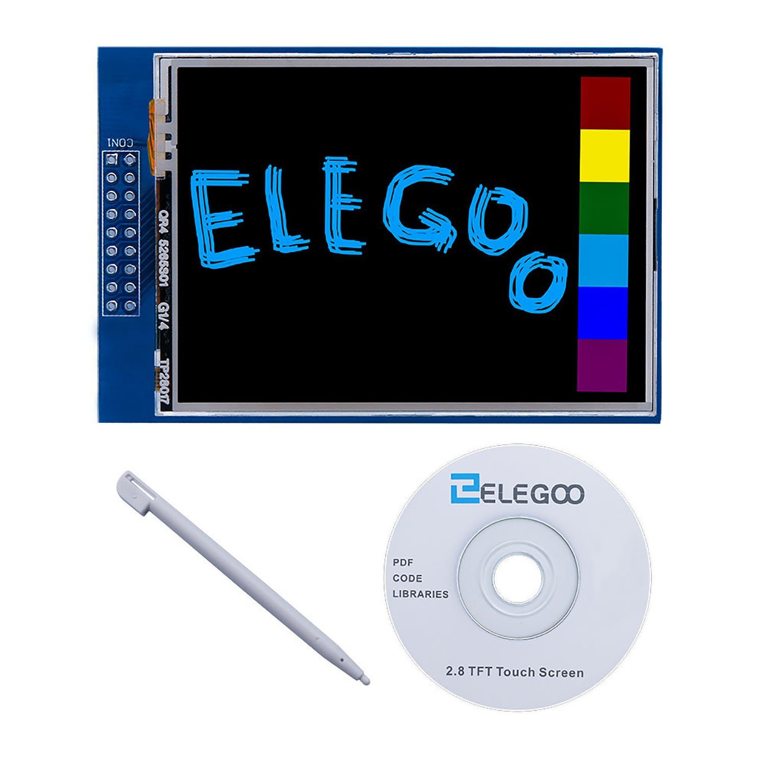 ELEGOOUNO R3 2.8 Inches TFT Touch Screen with SD Card Socket w/All Technical Data in CD for Arduino UNO R3