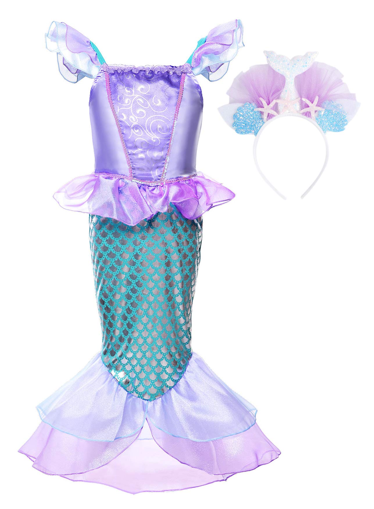 JerrisApparelGirls Princess Mermaid Costume Cosplay Party Dress