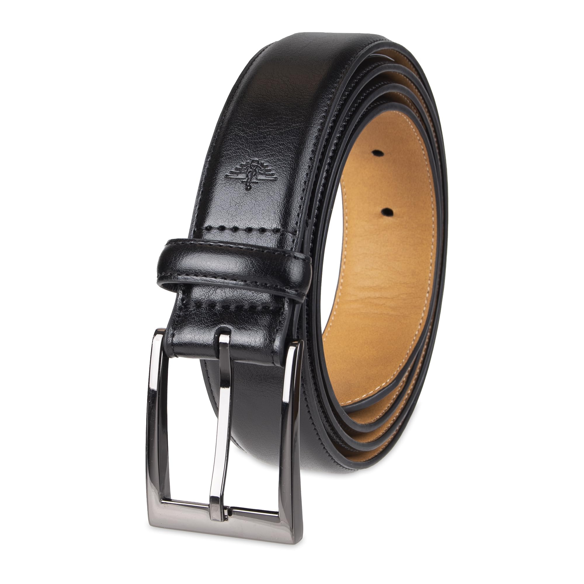 DOCKERSMen's 1 3/8 in. Feather-Edge Belt with Two-Row Stitching