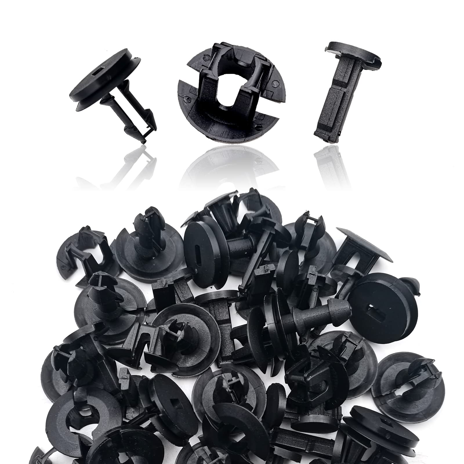 TOPCNOEM 15Pcs Front Air Deflector Retainer Clip & Grommet Compatible with GM GMC Sierra Chevrolet Silverado Saab Hummer 15733971 15733970, black