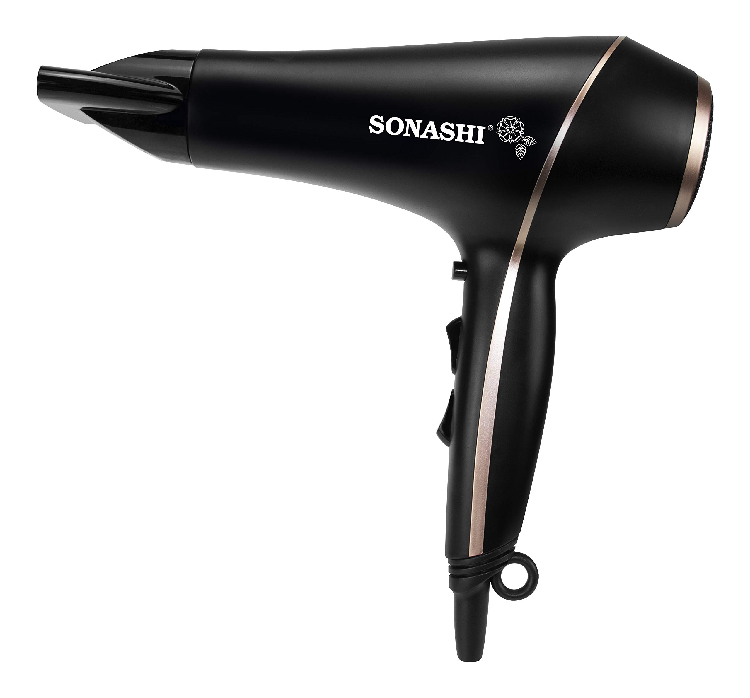 SonashiHair Dryer [Black] SHD-5004-2000W, 2 Speed Blow Dryer with 3 Heat Settings, Cold & Hot Wind, AC Motor | Hair Care Essentials