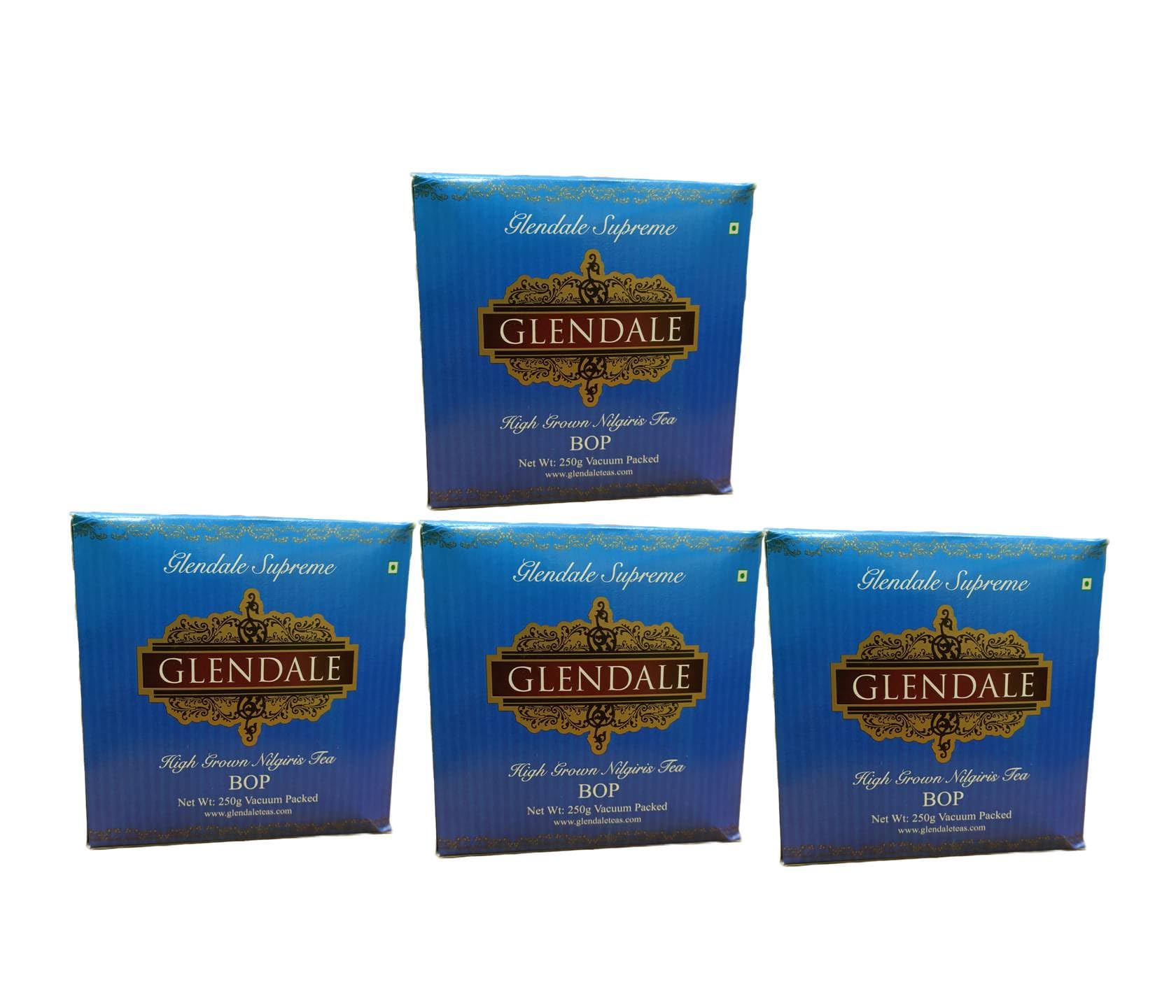 GLENDALE Supreme BOP Tea | 250 g | Pack of 4 | Total 1kg | High Grown Nilgiri Tea