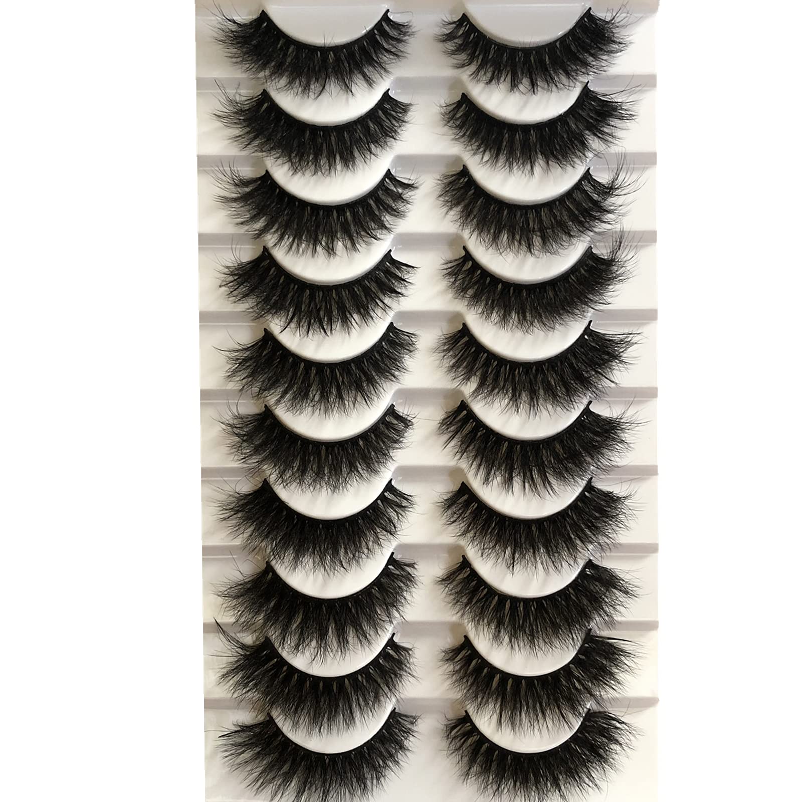 Gmagictobo Fake Eyelashes Natural 15MM Cat Eye Lashes Pack Short Fluffy Faux Mink Thick Curly 3D Dramatic Soft Strip False Eye Lashes Multipack