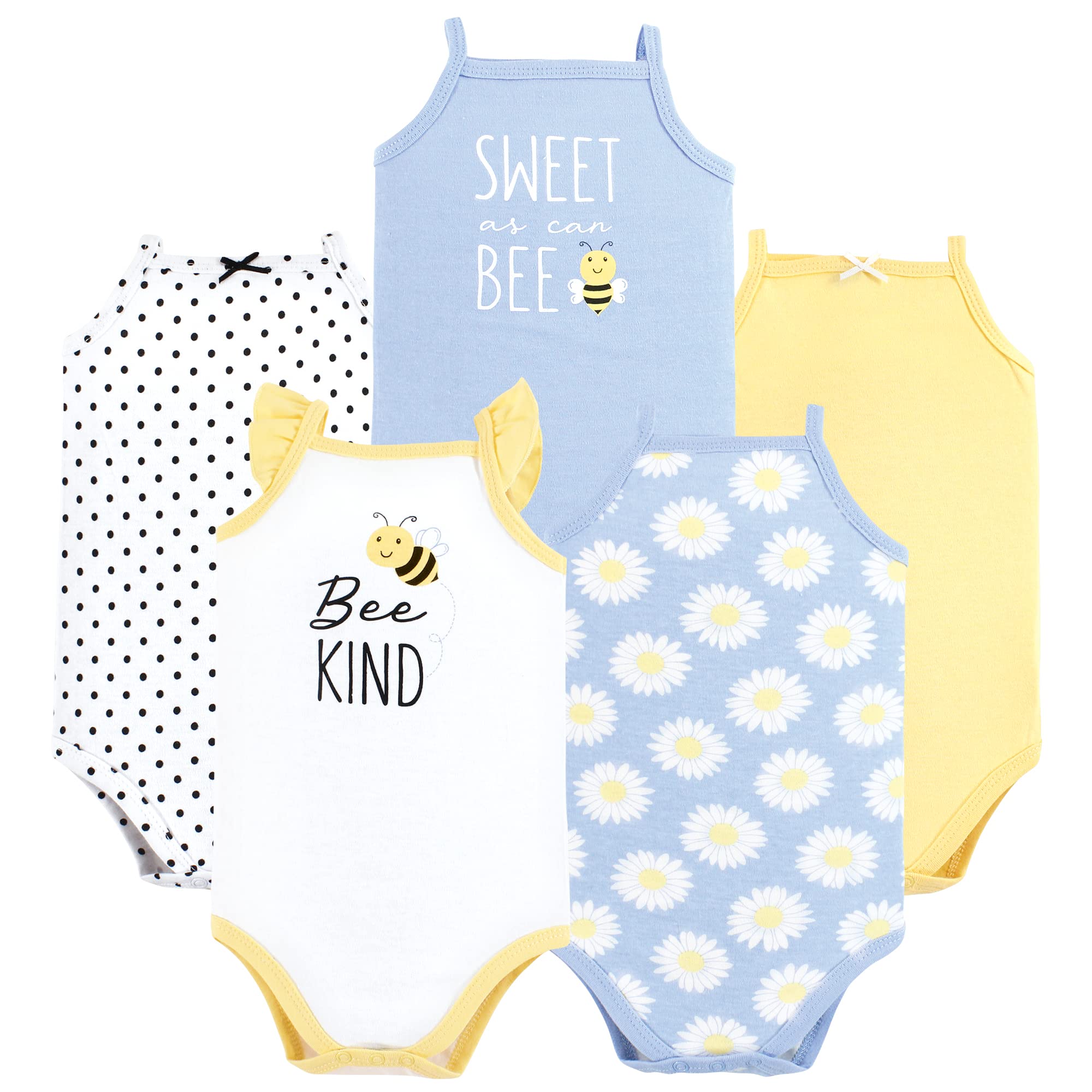 Hudson Babybaby-girls Cotton Sleeveless Bodysuits