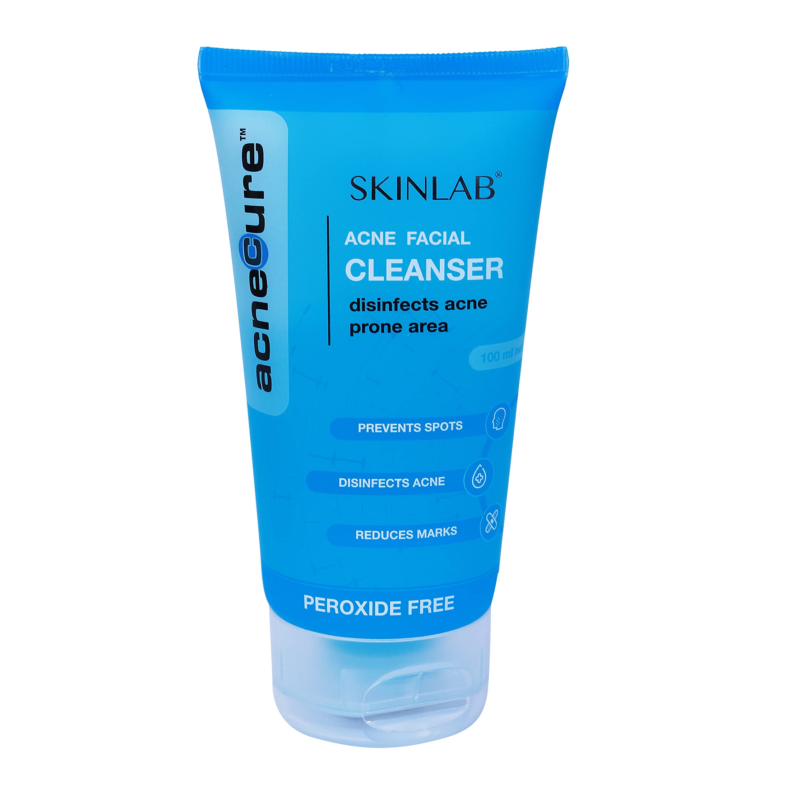 SKINLAB Acnecure Anti-Acne Face Cleanser | Disinfects Acne Prone Skin | With Salicylic Acid and Tea Tree Oil | 100ml