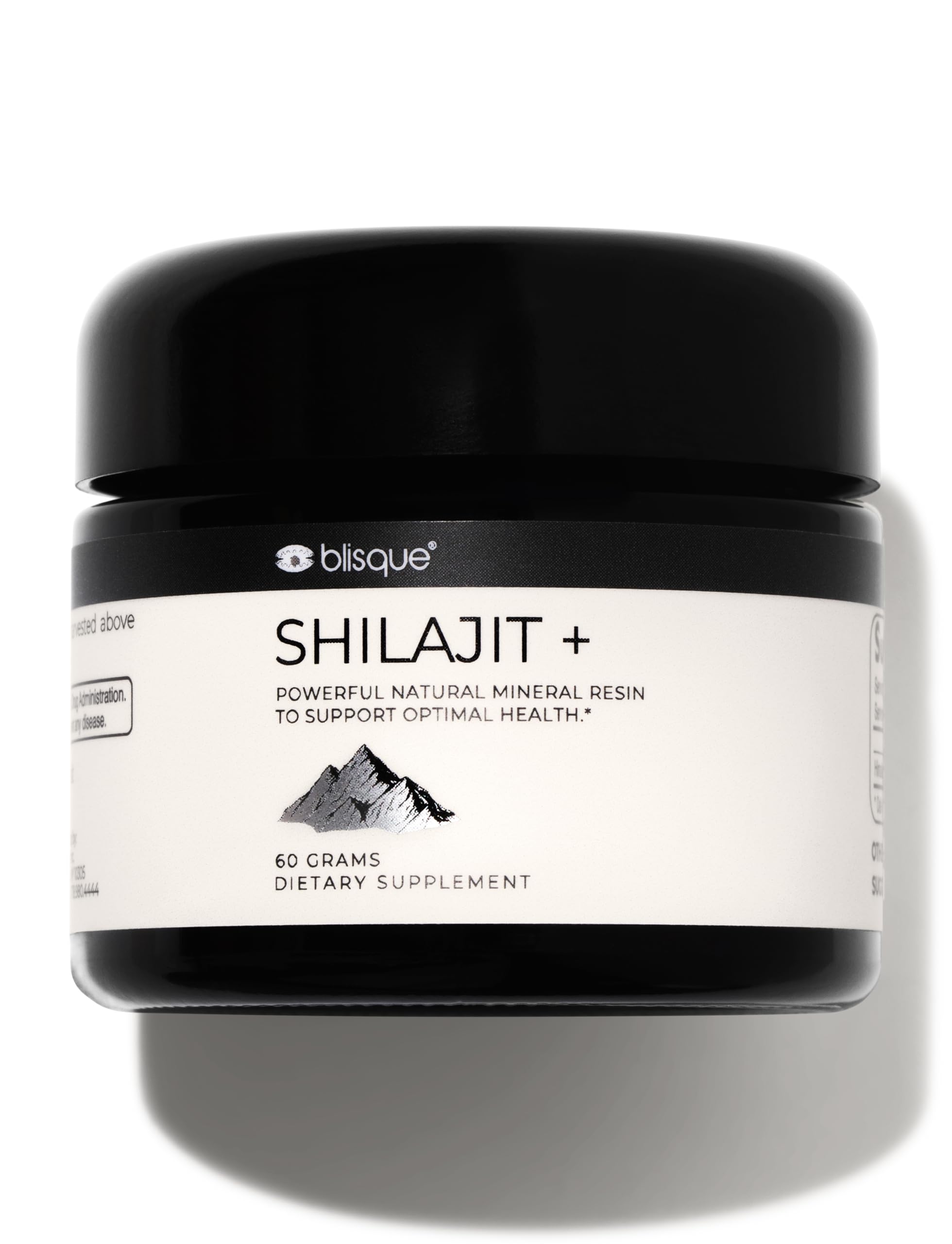 BlisquePure Himalayan Organic Shilajit Resin Supplement | Authentic and Natural | Golden Grade A | Contains Fulvic Acid and Trace Minerals | 60 Grams