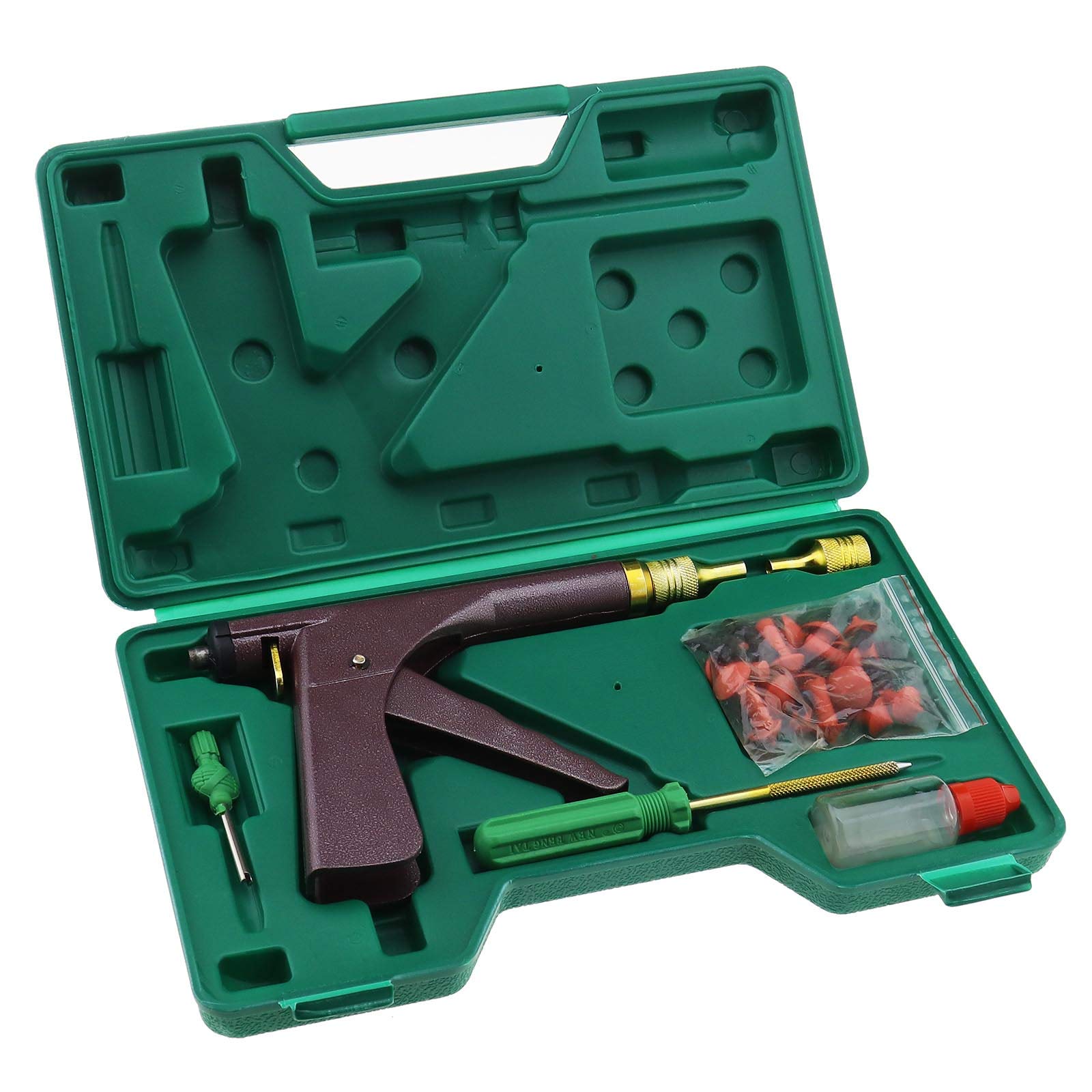 Tubeless Tyre Repair Kit, with Storage Box for Round Hole Tyre Fixing Puncture Plug Mending