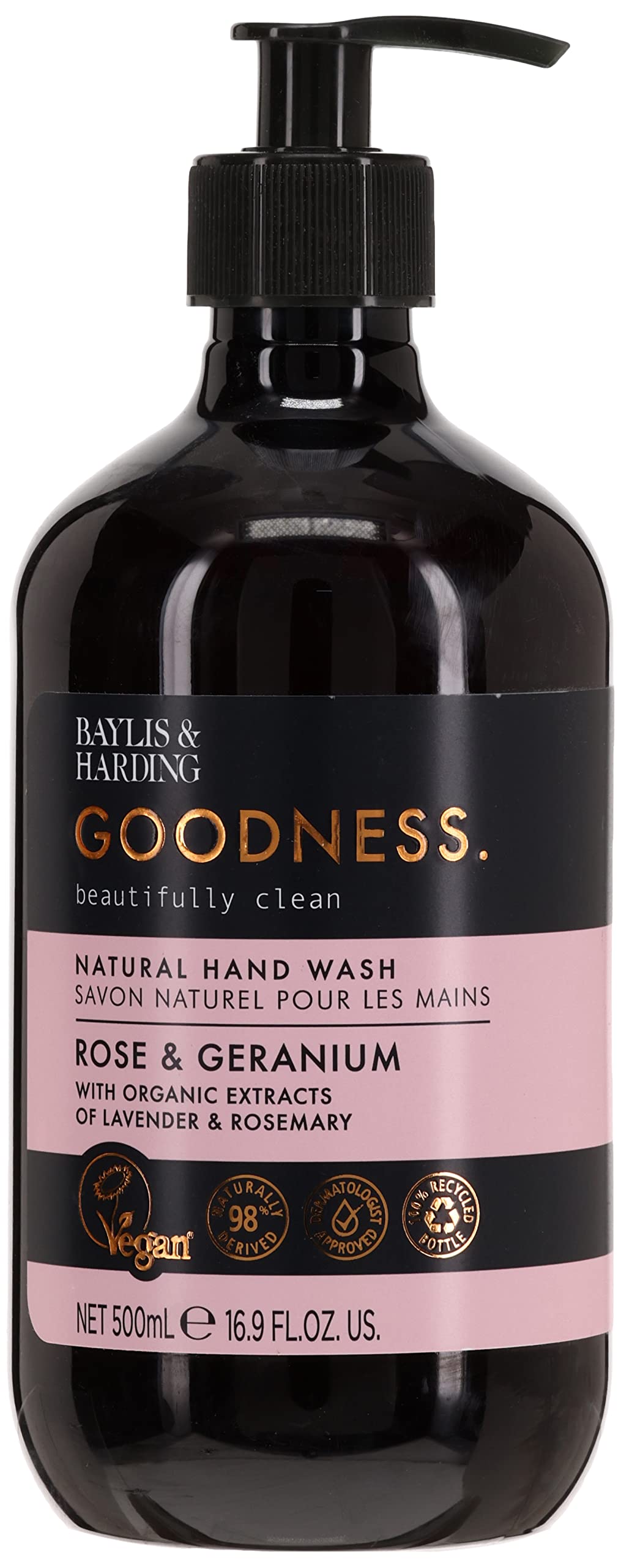 Baylis & Harding Goodness Rose & Geranium Natural Hand Wash 500ml