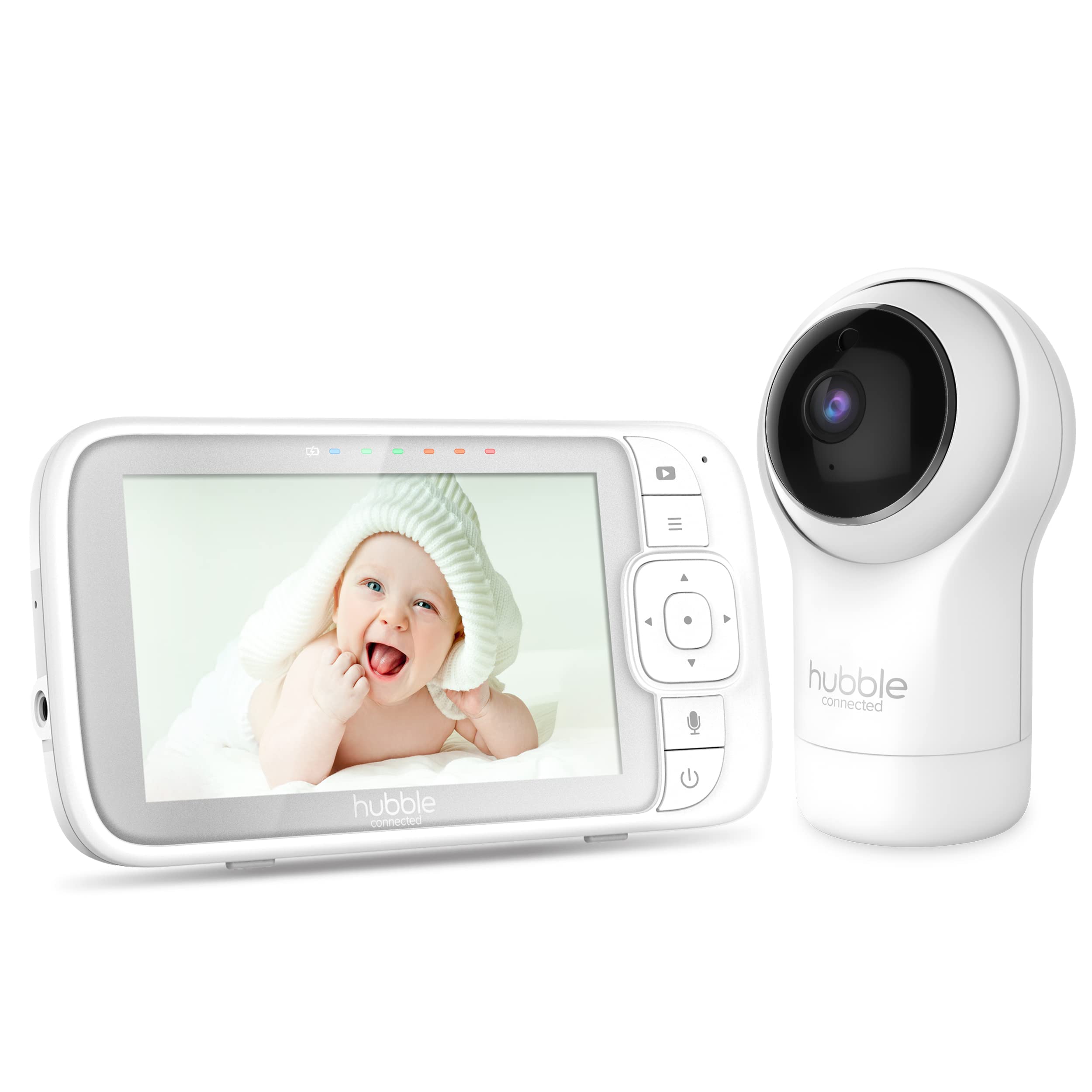 Hubble View Pro 5" Video Baby Monitor with Camera and Audio, NightVision Baby Camera Monitor Pan Tilt Zoom; 2Way Talk, Lullabies & Room Temp Monitoring, 1000ft Range, Secure Baby Monitor No WiFi