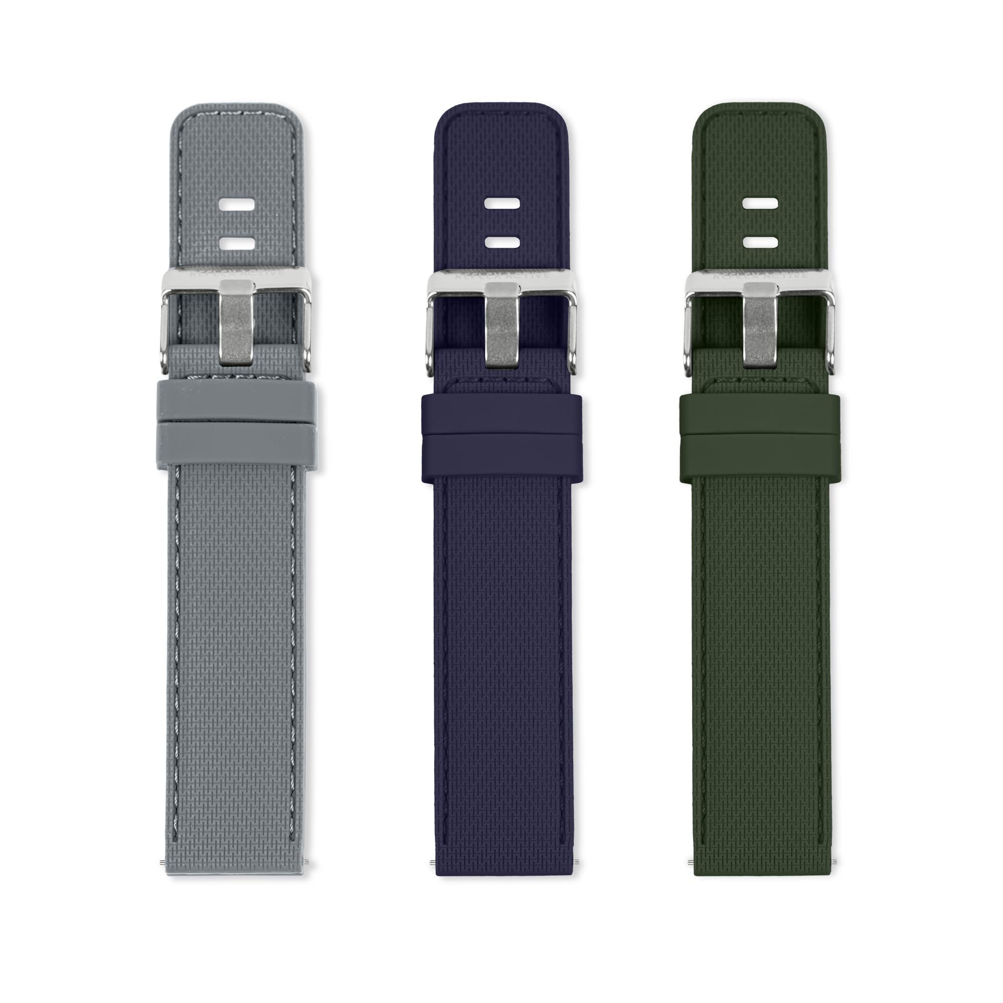 Reflex Active 20mm Interchangeable Smart Watch Grey, Blue & Green Strap Set