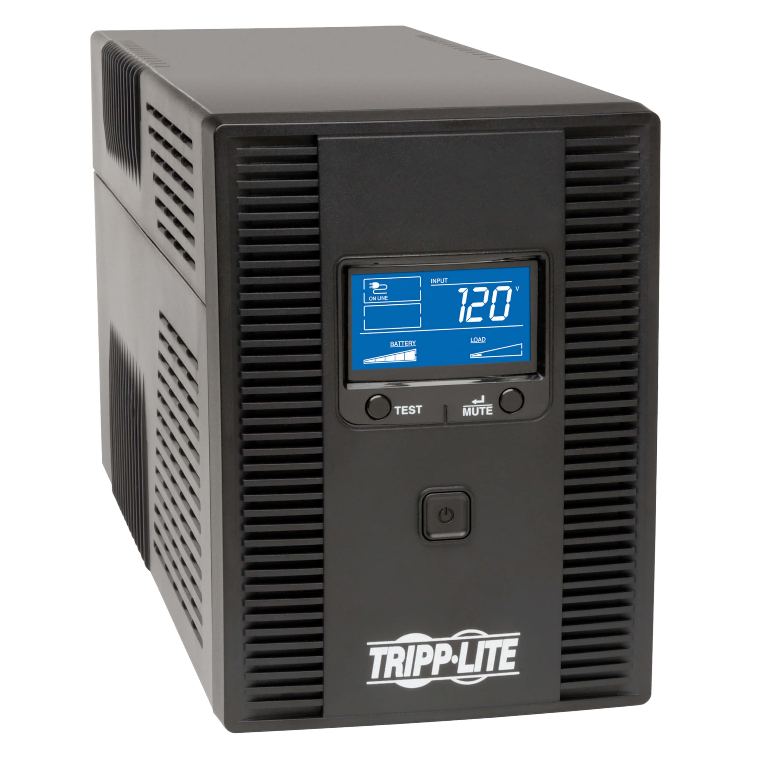 Tripp Lite SMART1500LCDT 1500VA 900W UPS Battery Back Up, AVR, LCD Display, Line-Interactive, 10 Outlets, 120V, USB, Tel & Coax Protection, 3 Year Warranty & Dollar 250,000 Insurance Black