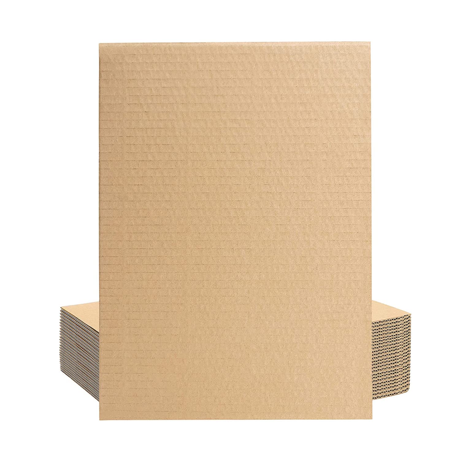 Premify 20 Pack Cardboard Sheets, 6” x 4” Corrugated Sheets for Mailers Made with Kraft Paper, Flat Packaging Inserts for Shipping, Mailing, Arts & Crafts Etc