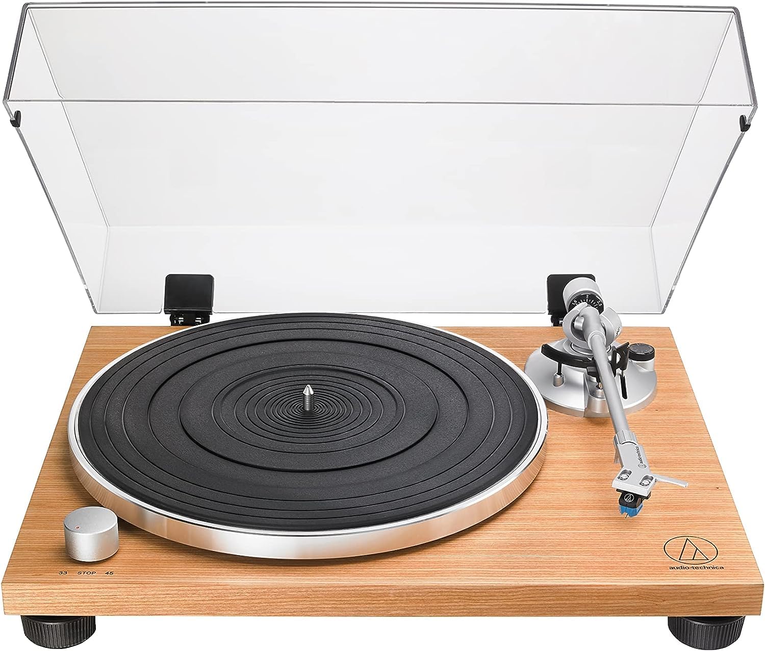 Audio-TechnicaLPW30TK Manual Belt Drive Wood Base Turntable Teak