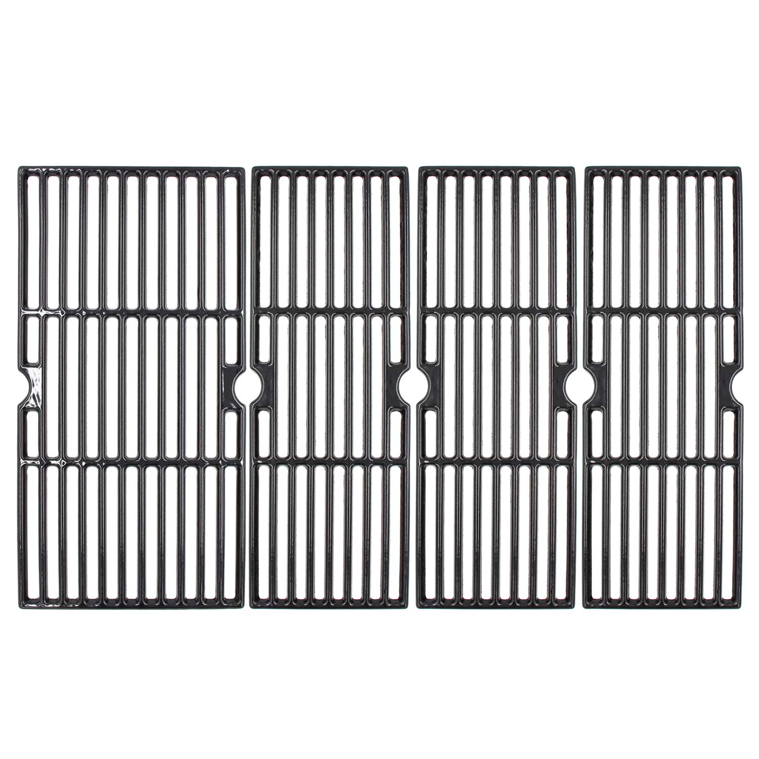 Hongso 18 3/16" Porcelain Enamel Cast Iron Cooking Grates Replacement for Charbroil Performance 463275517 5 Burner, Performance 300 2-Burner, Cart Liquid Propane Grill, 4-Pack Grill Grids, PCZ084