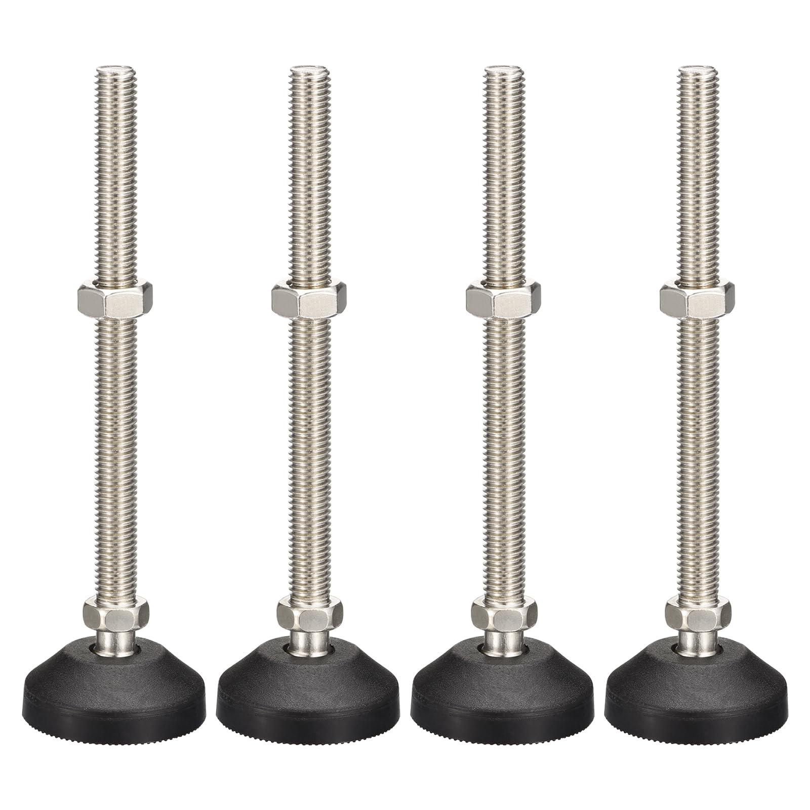 sourcing mapFurniture Levelers, 4Pcs M12x150x50mm Nylon Universal Leveling Feet, Adjustable Swivel Table Feet for Furniture Workshop Machines Machinery Equipment