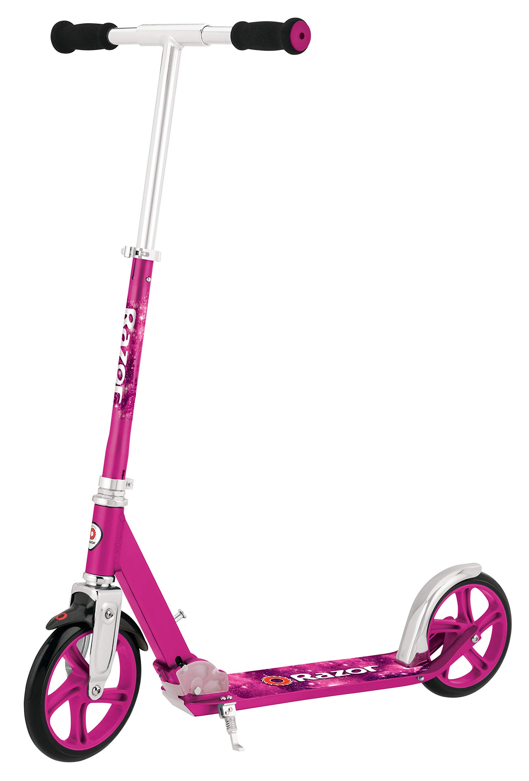 Razor A5 Lux Kick Scooter for Kids Ages 8+ - 8" Urethane Wheels, Anodized Finish Featuring Bold Colors and Graphics, for Riders up to 220 lbs