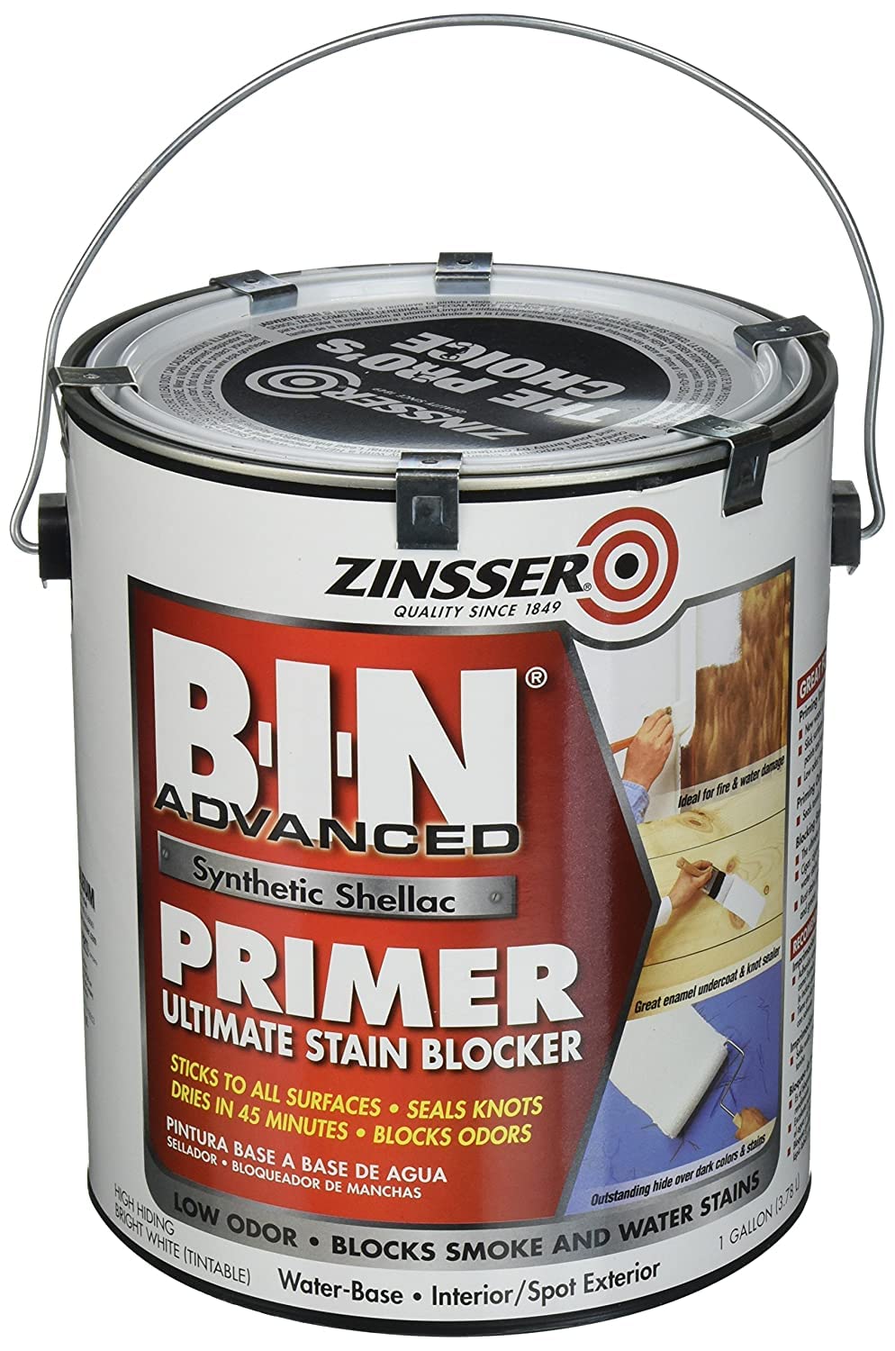 Rust-Oleum Zinsser B-I-N Advanced Synthetic Shellac Primer White Gallon