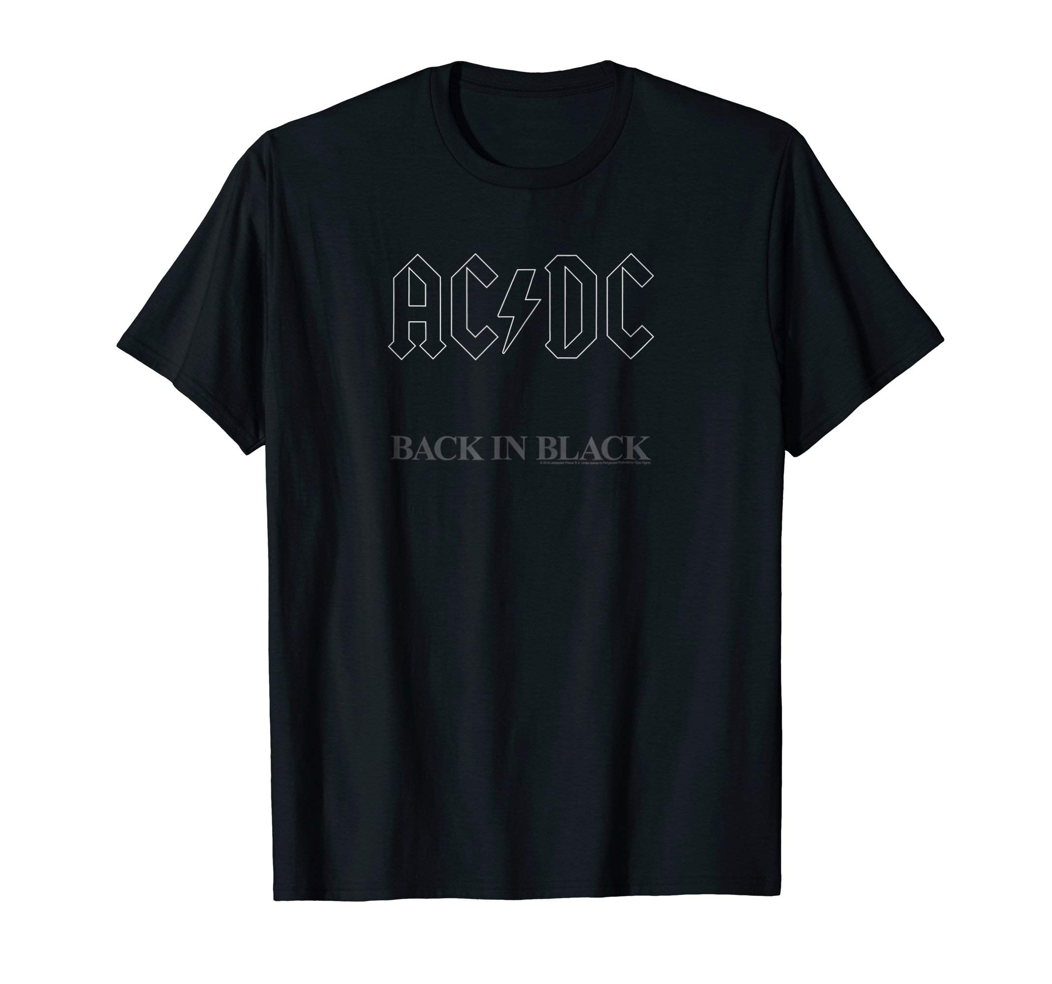 AC/DC - Back in Black Album Artwork Short Sleeve T-Shirt