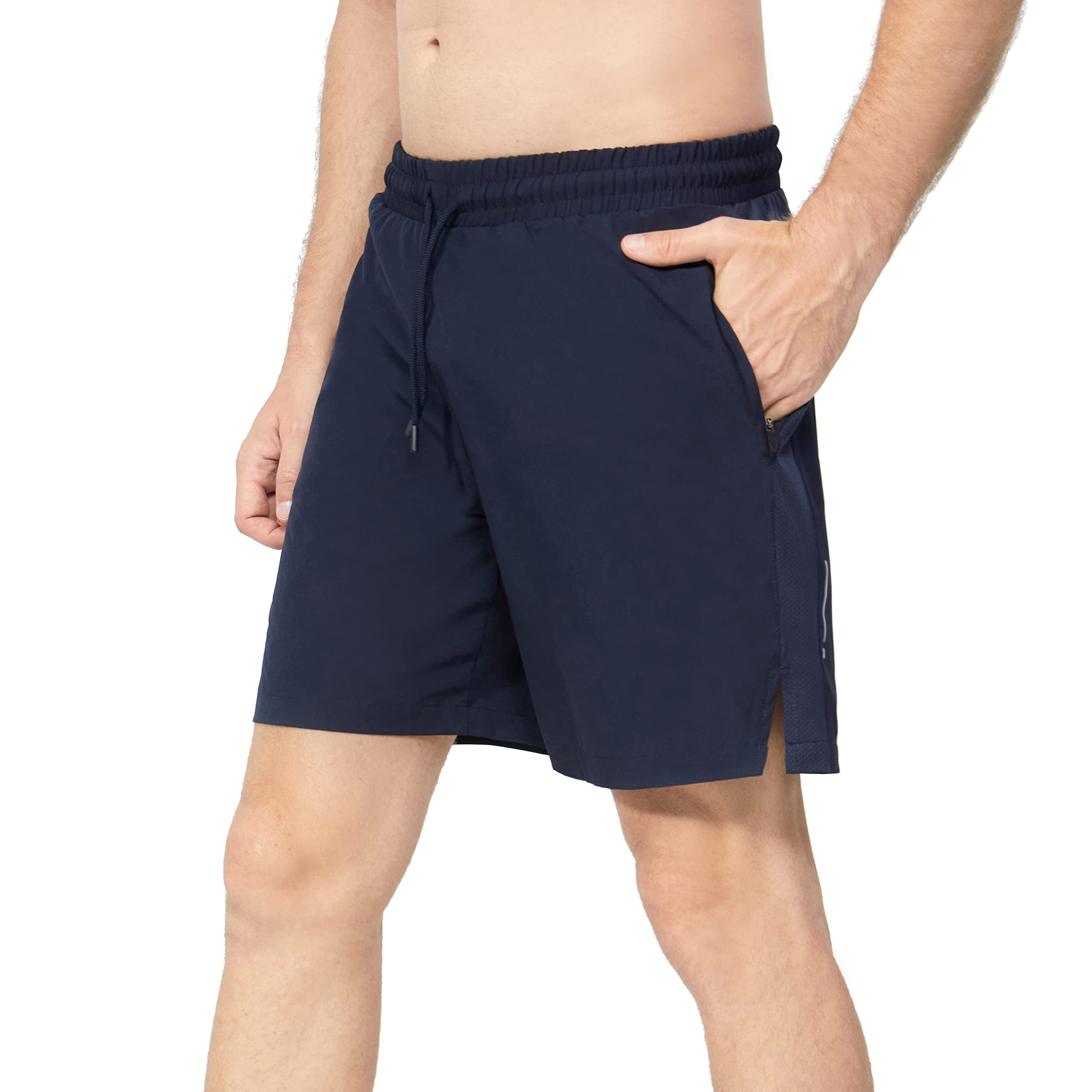 ABOVEWATER Men's 7’’ Running Shorts Quick Dry Lightweight Gym Outdoor Shorts with Zipper Pockets