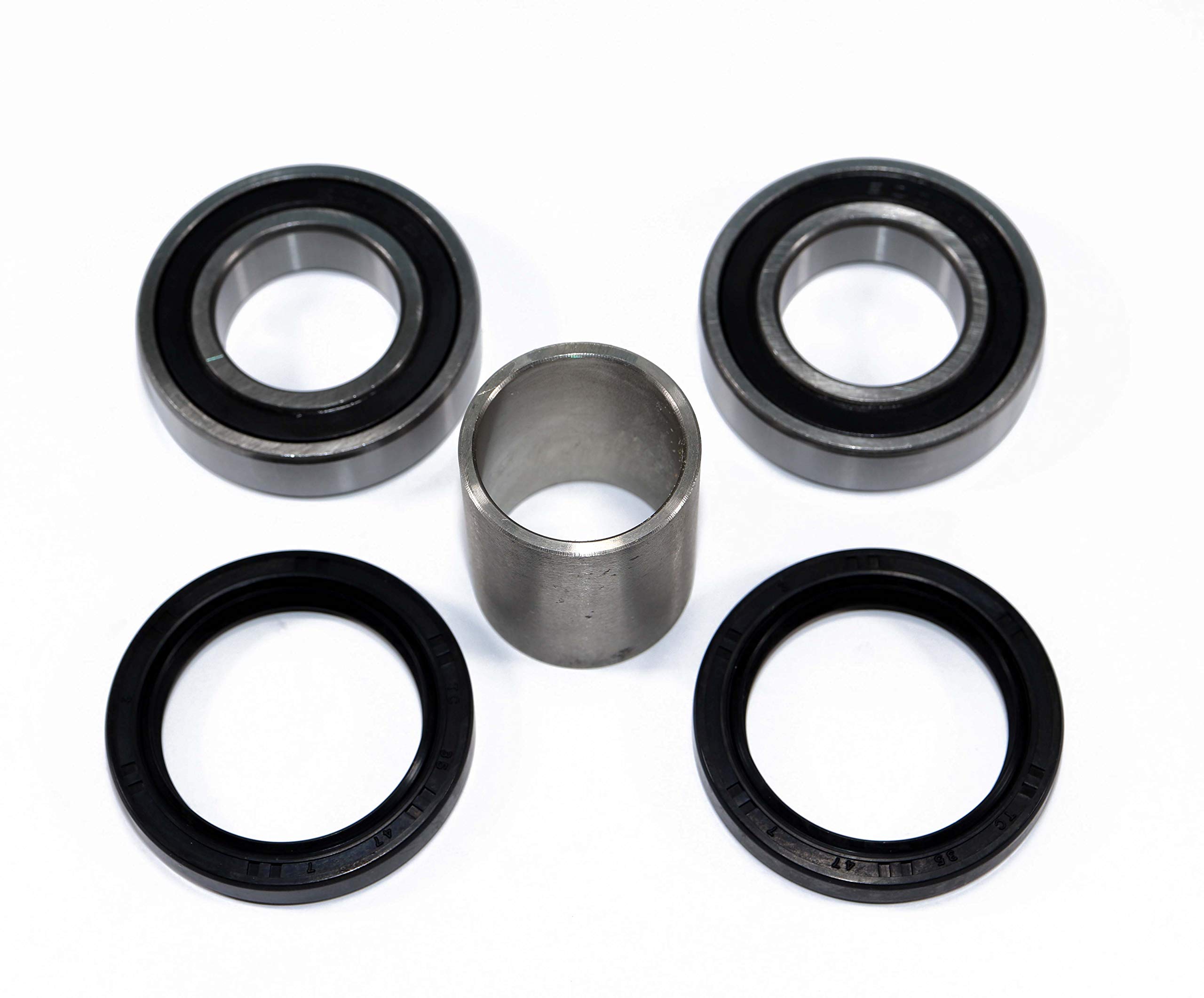 ATVWorks Compatible/Replacement for Kawasaki Mule Front Axle Wheel Bearings, Seals, & Spacer/Collar Kit - KAF620 / KAF590 / 2510/3010 / 4010