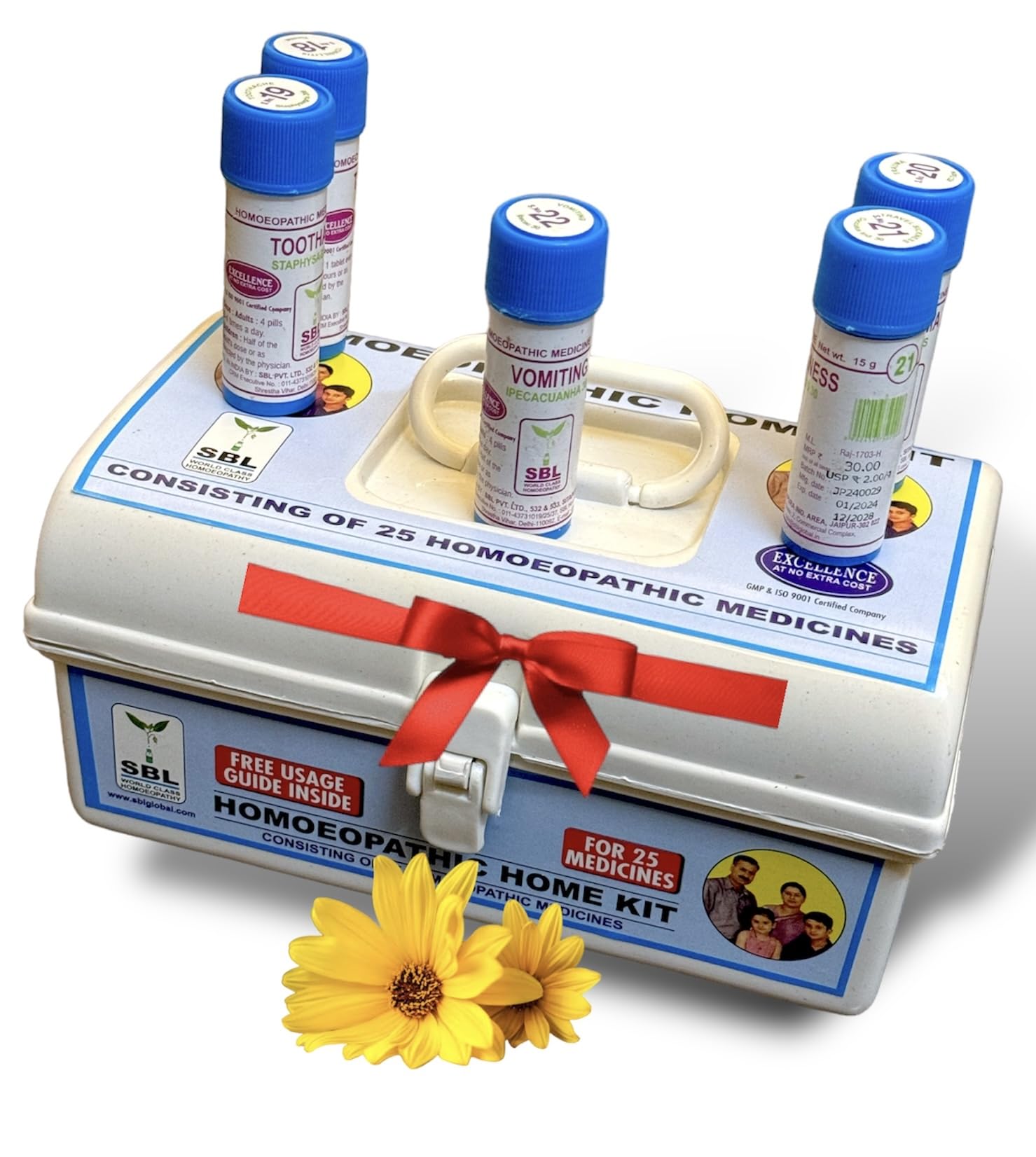 Medaq-08 SBL Homeopathic Kit - (25 Medicine Homeopathic Home Kit) - FULL BOX