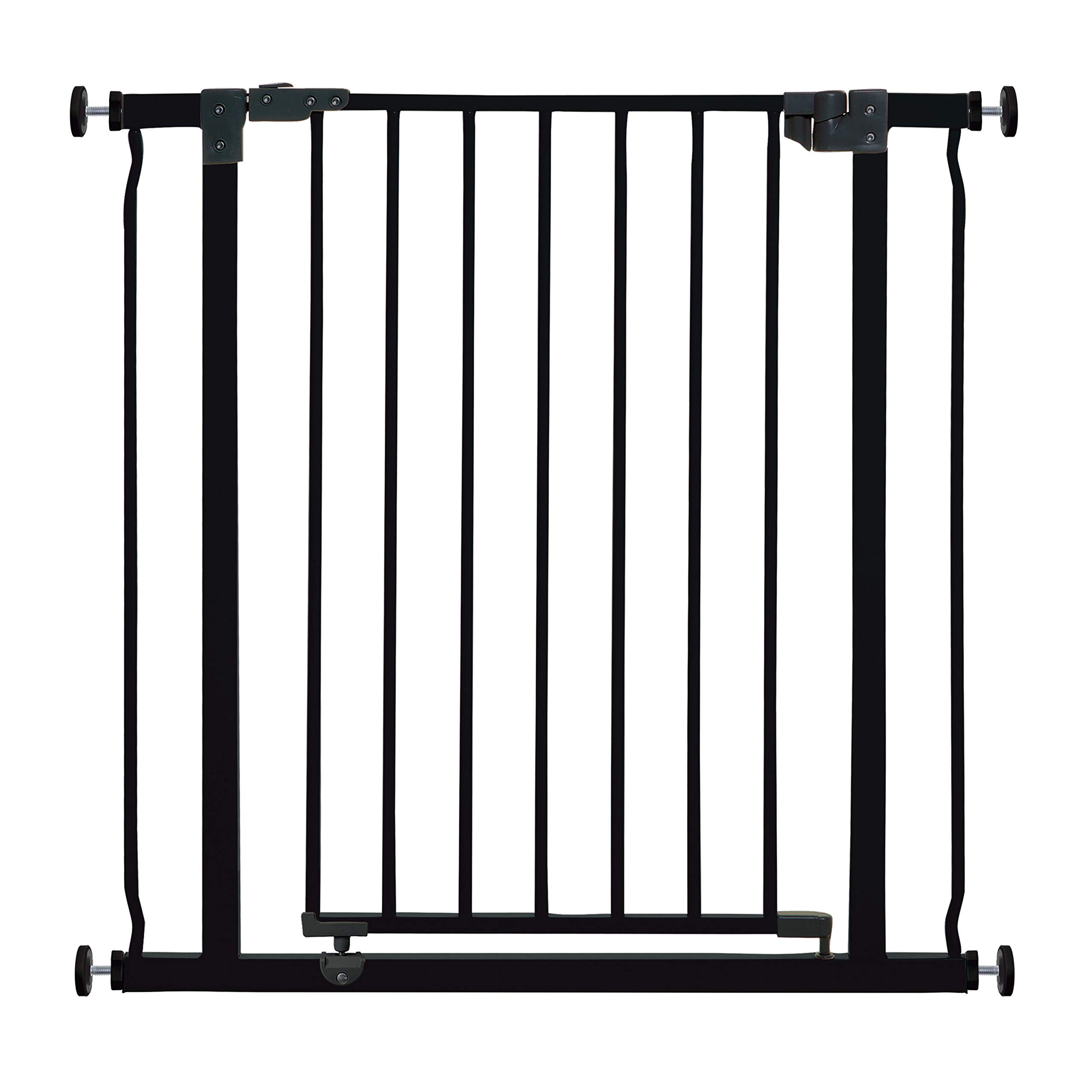 DreambabyLiberty Walk Thru Baby Safety Gate Set - with 3.5inch Extension Panel, Fits 29.5-36.5inch Openings - Pressure Mounted Security Gates - Model L1992BB - Black