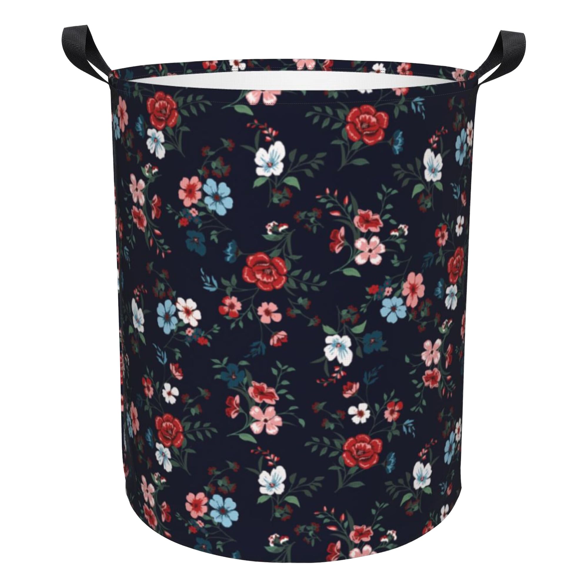 Collapsible Laundry Basket Floral Pattern Large Organization Clothes Hampers Home Dorm Sundries Tote Storage Basket