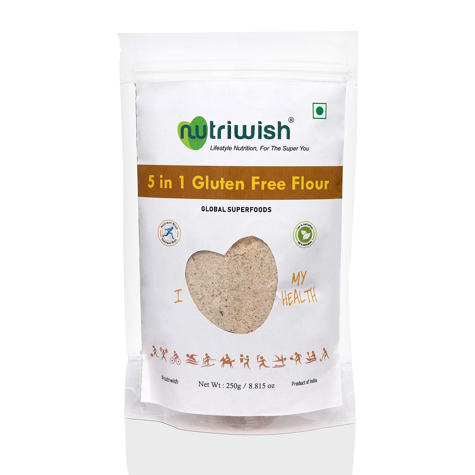 Nutriwish 5-in-1 Gluten Free Flour, 250 g