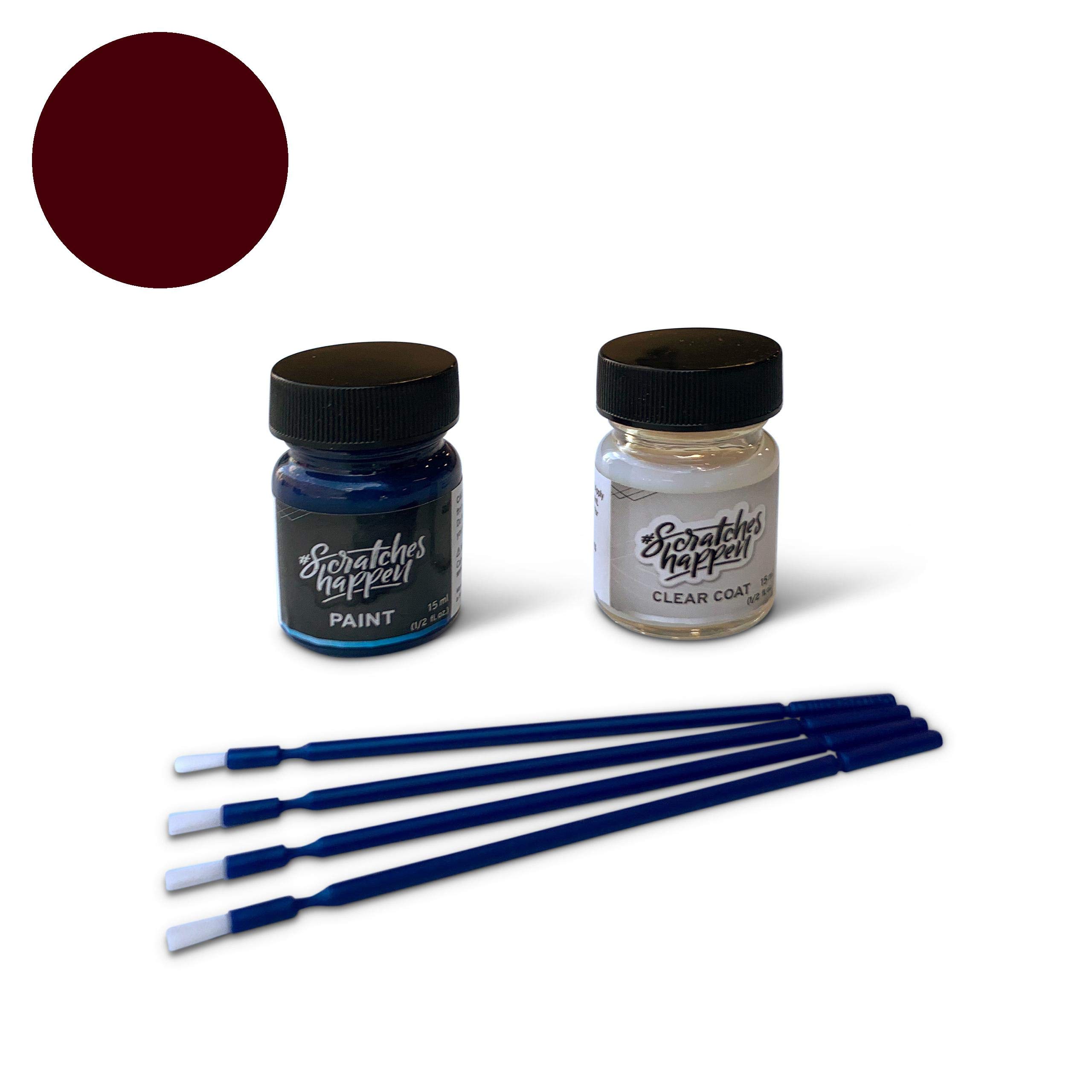 ScratchesHappen Exact-Match Touch Up Paint Kit Compatible with Nissan Cayenne Red Metallic (Nah) - Bottle, Essential