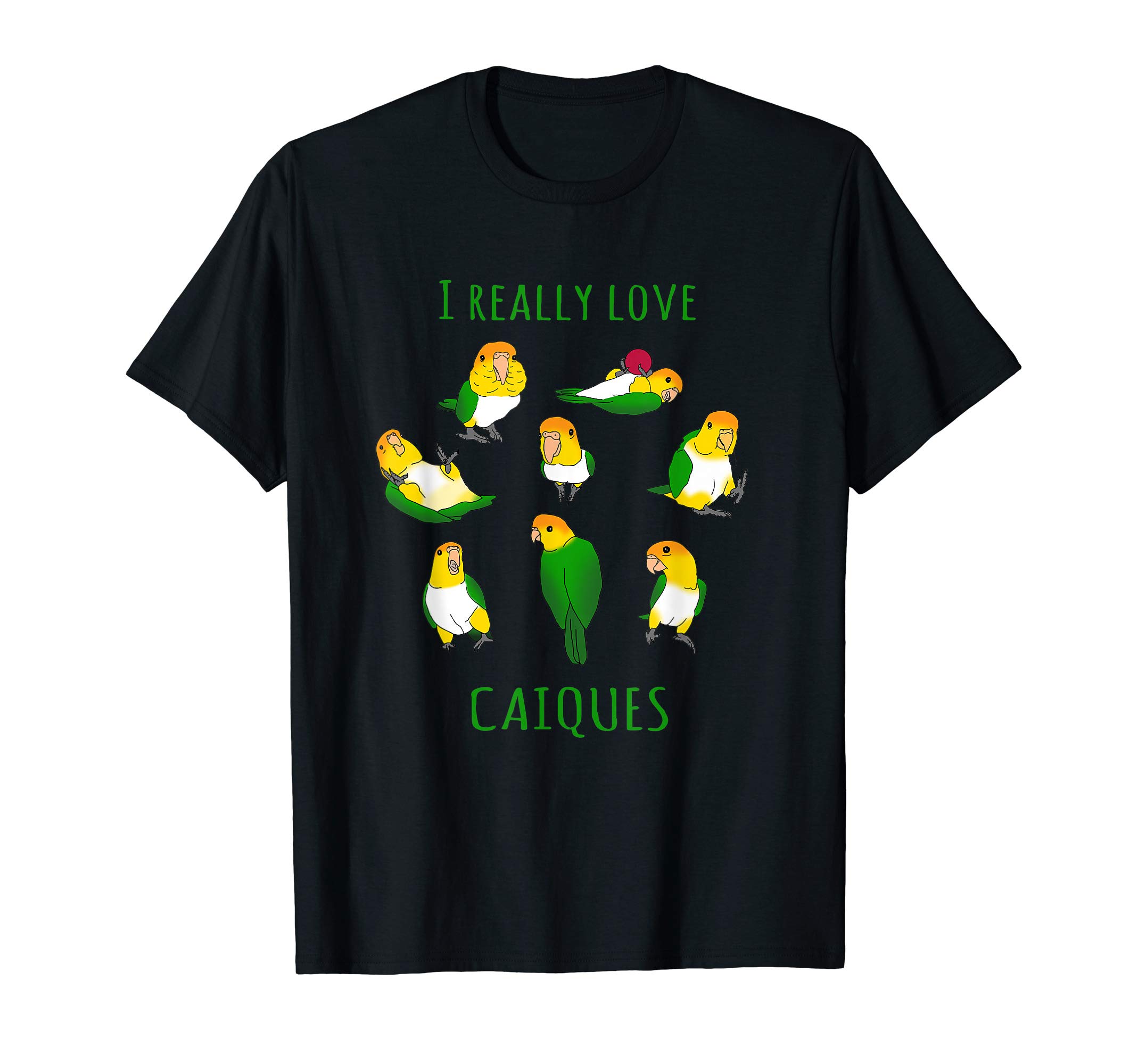 Birb Memes Parrot Lovers Doodle I really Love Caiques T-Shirt