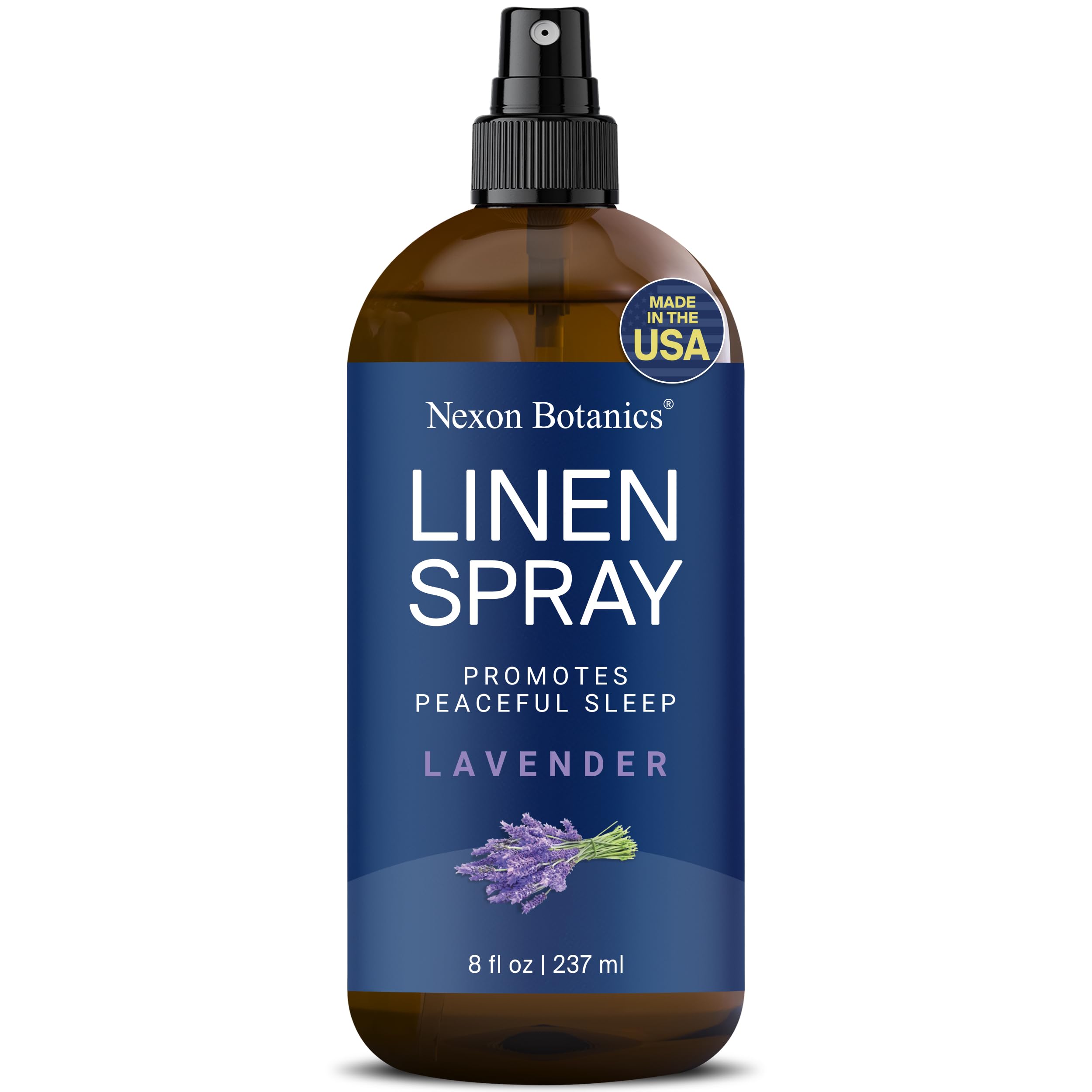 Lavender Linen Spray 8 fl oz - Refreshing Bed Linen Spray - Fabric Refresher Pillow Spray for Bedding, Bed Sheets - Nexon Botanics