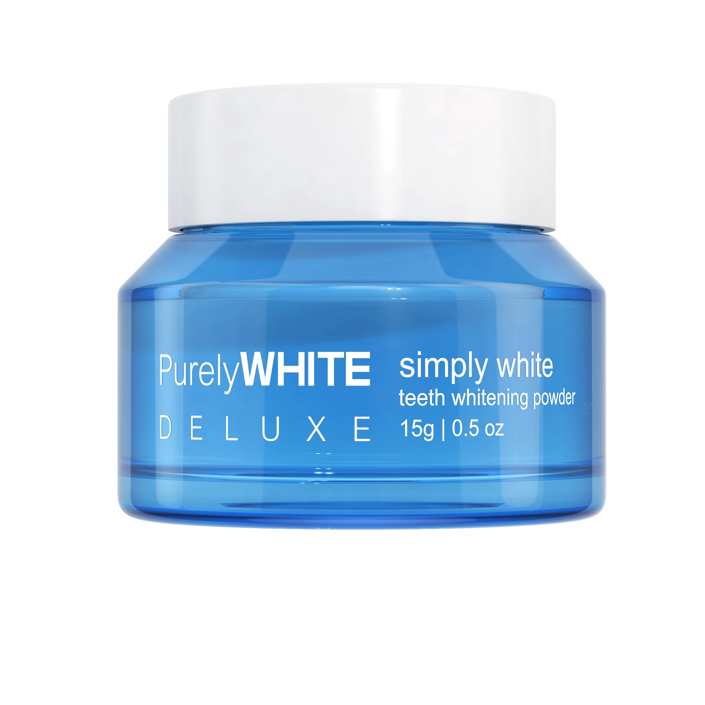 PurelyWHITE DELUXEWhitening Powder - Removes Stains, No Sensitivity - Enamel-Safe Toothpaste Whitening Powder for Coffee, Tea, Food, Wine, and Tobacco Stains.