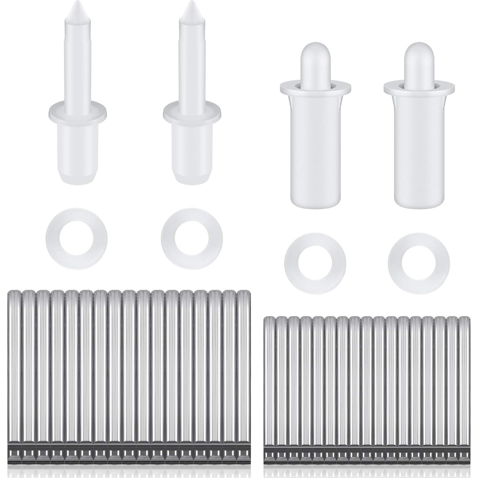 Jetec Repair Plantation Shutters Tool Set Spring Plantation Shutter Louvers Staples Shutter Replacement Repair Pins for Windows Tools Supplies (85 Pieces)