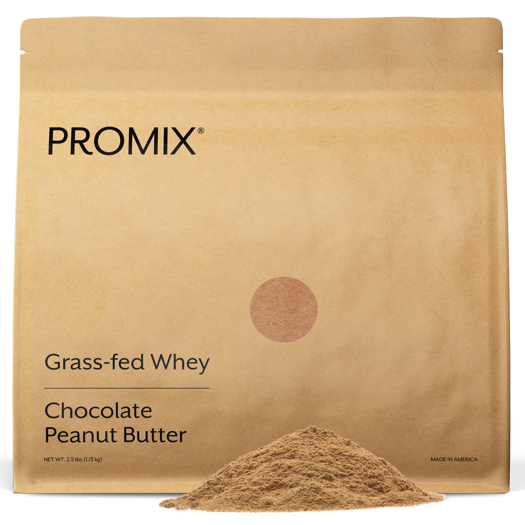 PROMIX Standard 100 Percent All Natural Grass Fed & Undenatured - Best for Optimum Fitness Nutrition Shakes & Energy Smoothie Bowls: Chocolate Peanut Butter 0.5kg Bulk- Look Better Naked Whey