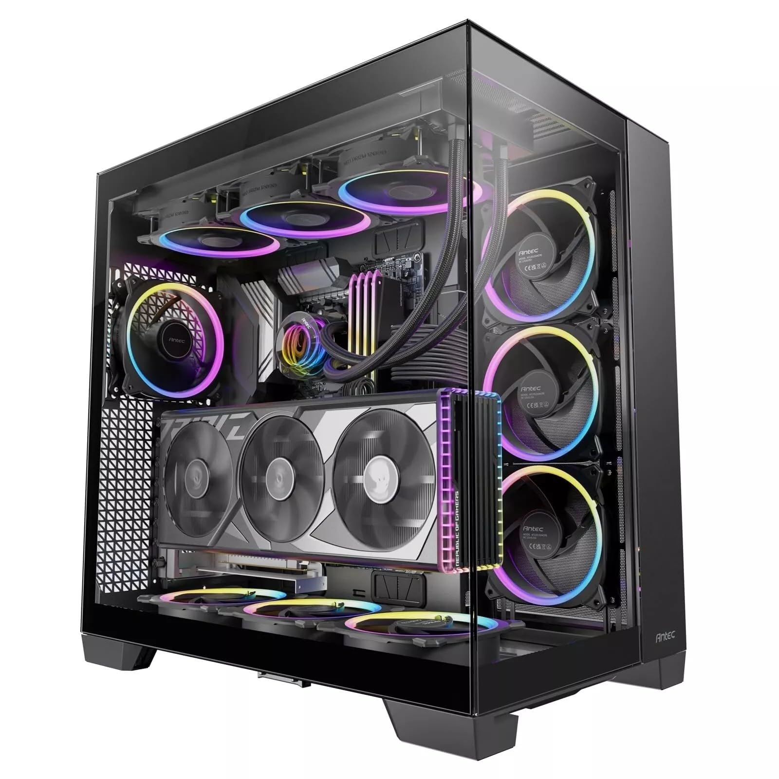 AntecC8, RTX 40 GPU Support, Independent PSU Cooling, Type-C 10Gbps Port, Seamless Tempered Glass Side Panels, 360mm Radiator Support, Full-Tower E-ATX PC Case