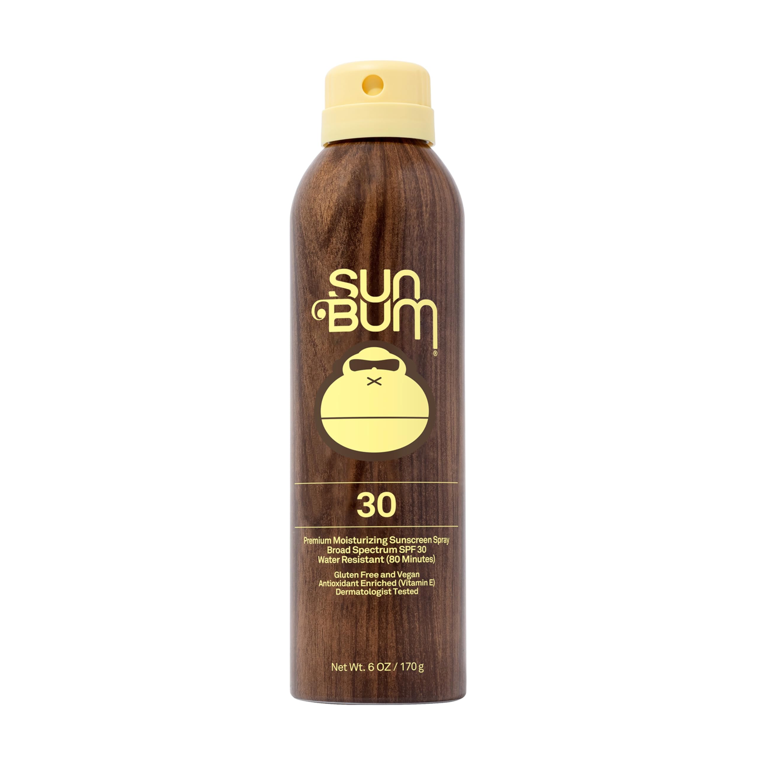 Sun Bum Original SPF 30 Sunscreen Body Spray | Broad Spectrum Moisturizing Sunblock with Vitamin E | Hawaii 104 Act Compliant (Octinoxate & Oxybenzone Free) | 6 oz