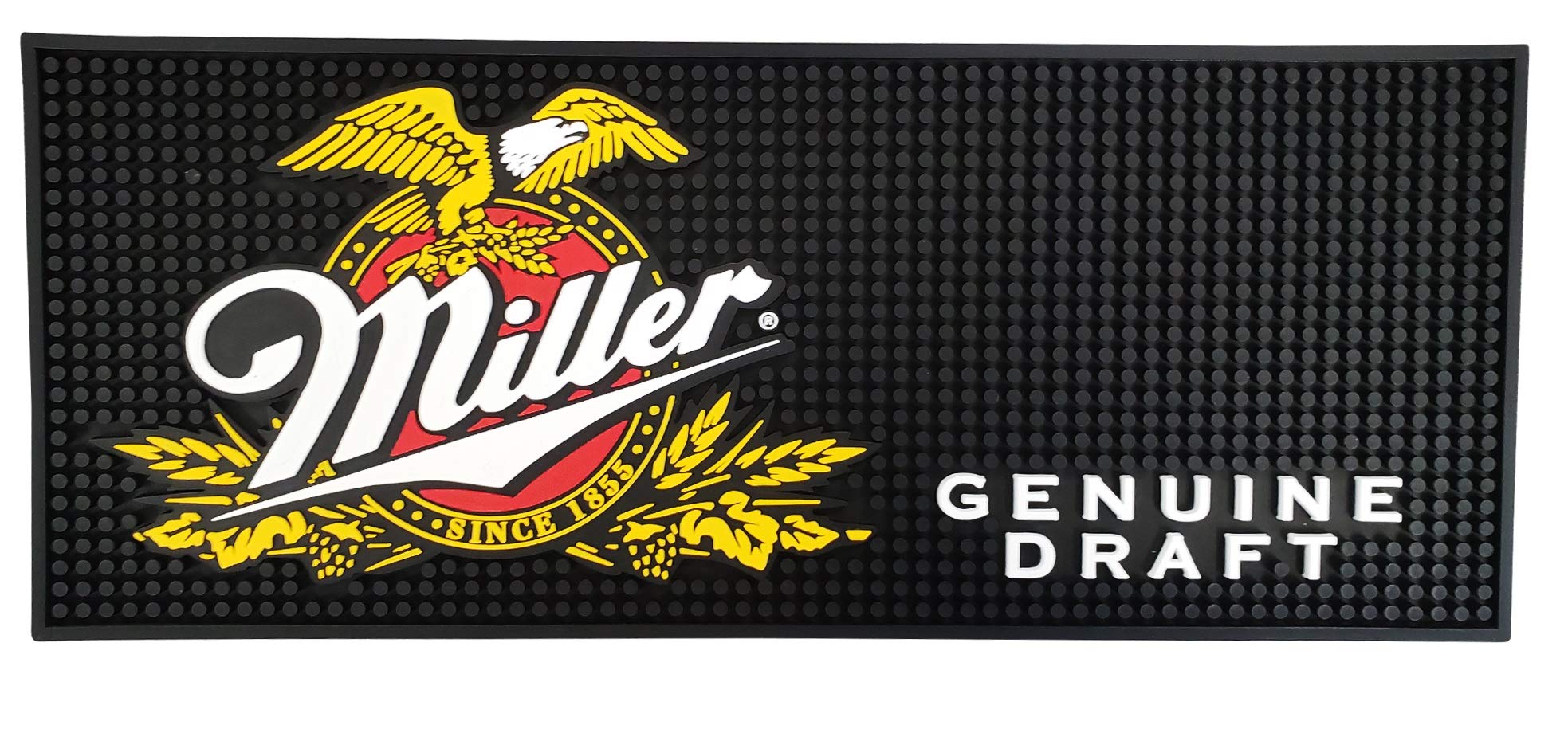 Molson Coors Brewing CompanyMiller Genuine Draft Beer Rectangular Bar Mat Spill Mat Rail Drip Mat - 20.5" x 8.25"