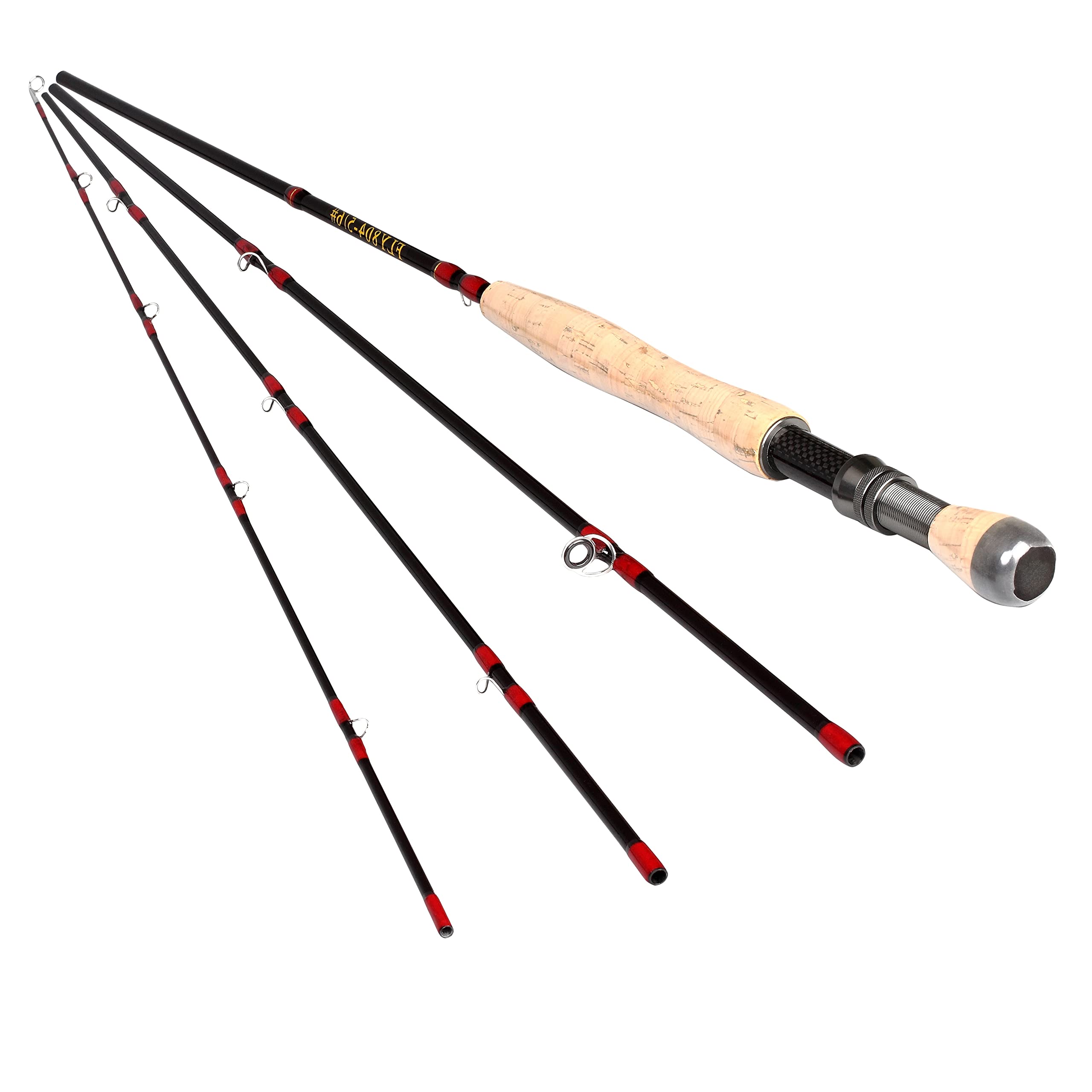 8ft 3-4wt or 5-6wt 4 Pieces Graphite Carbon Fiber Fly Fishing Rod Light Feel Medium Fast Action Freshwater Fly Rod