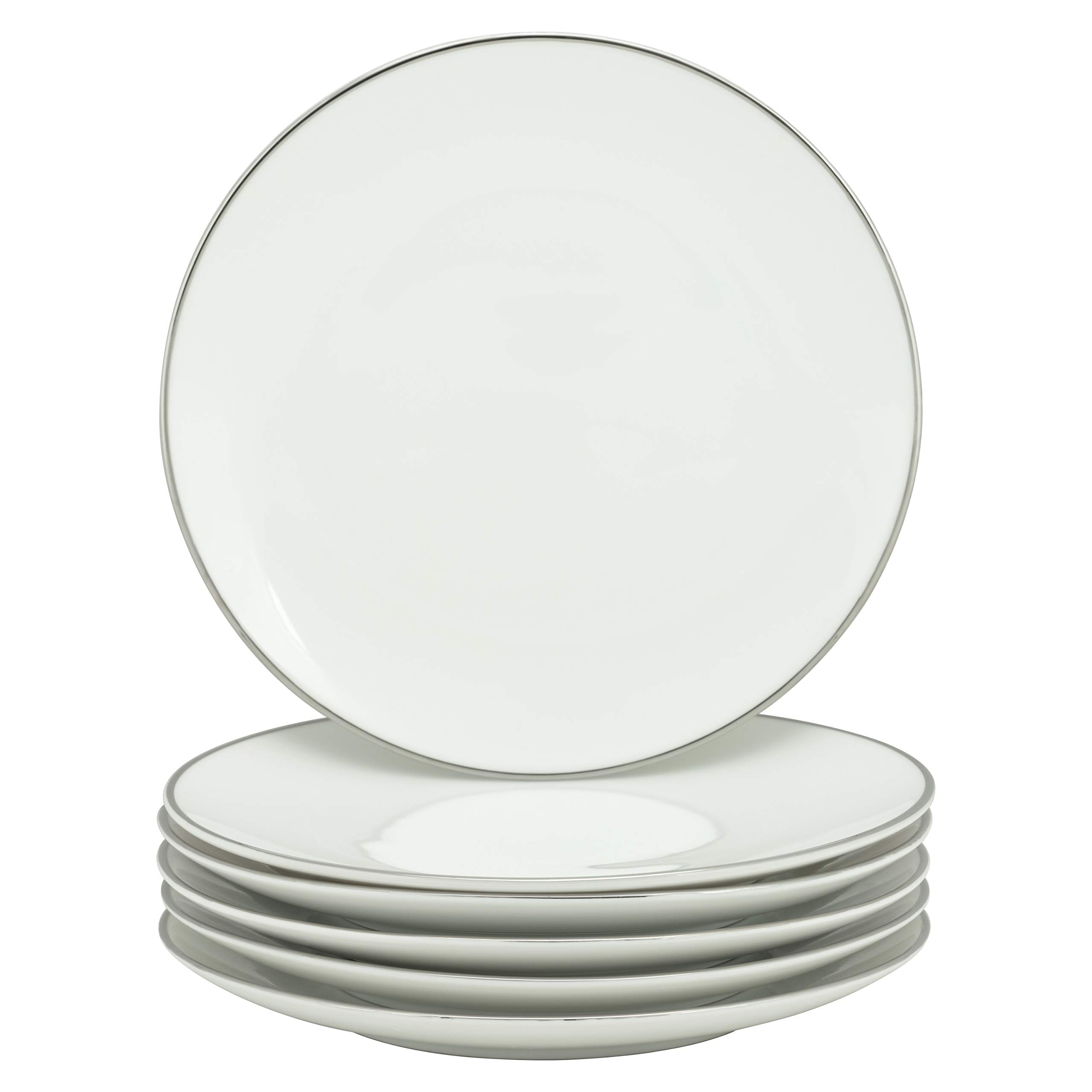 10 Strawberry Street Coupe Silver Line Salad Plate