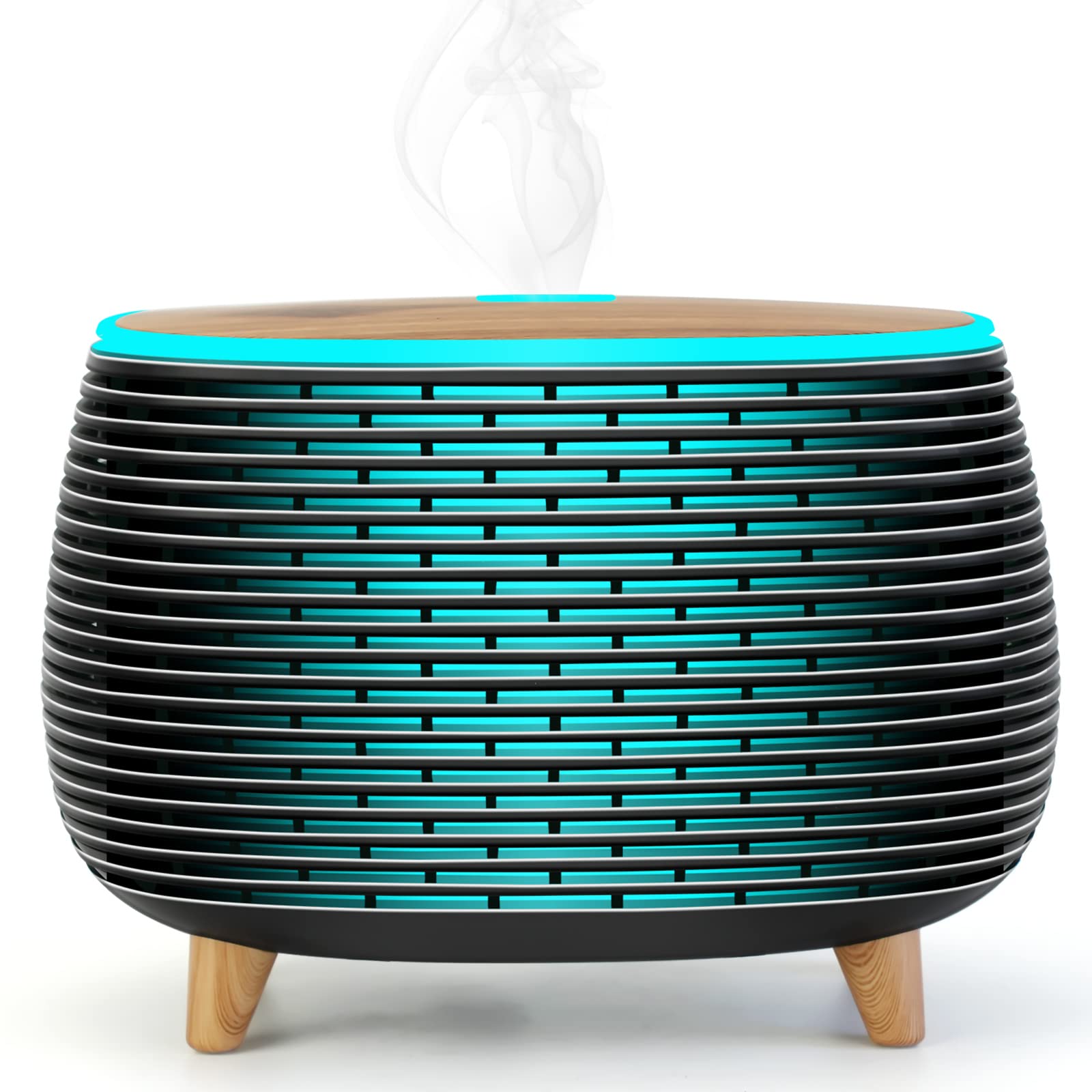 Diffuserlove Diffuser Humidifier 400ML Essential Oil Diffusers for Bedroom Aromatherapy Oil Diffuser Cool Mist Humidifiers for Home Room Black Air Diffuser