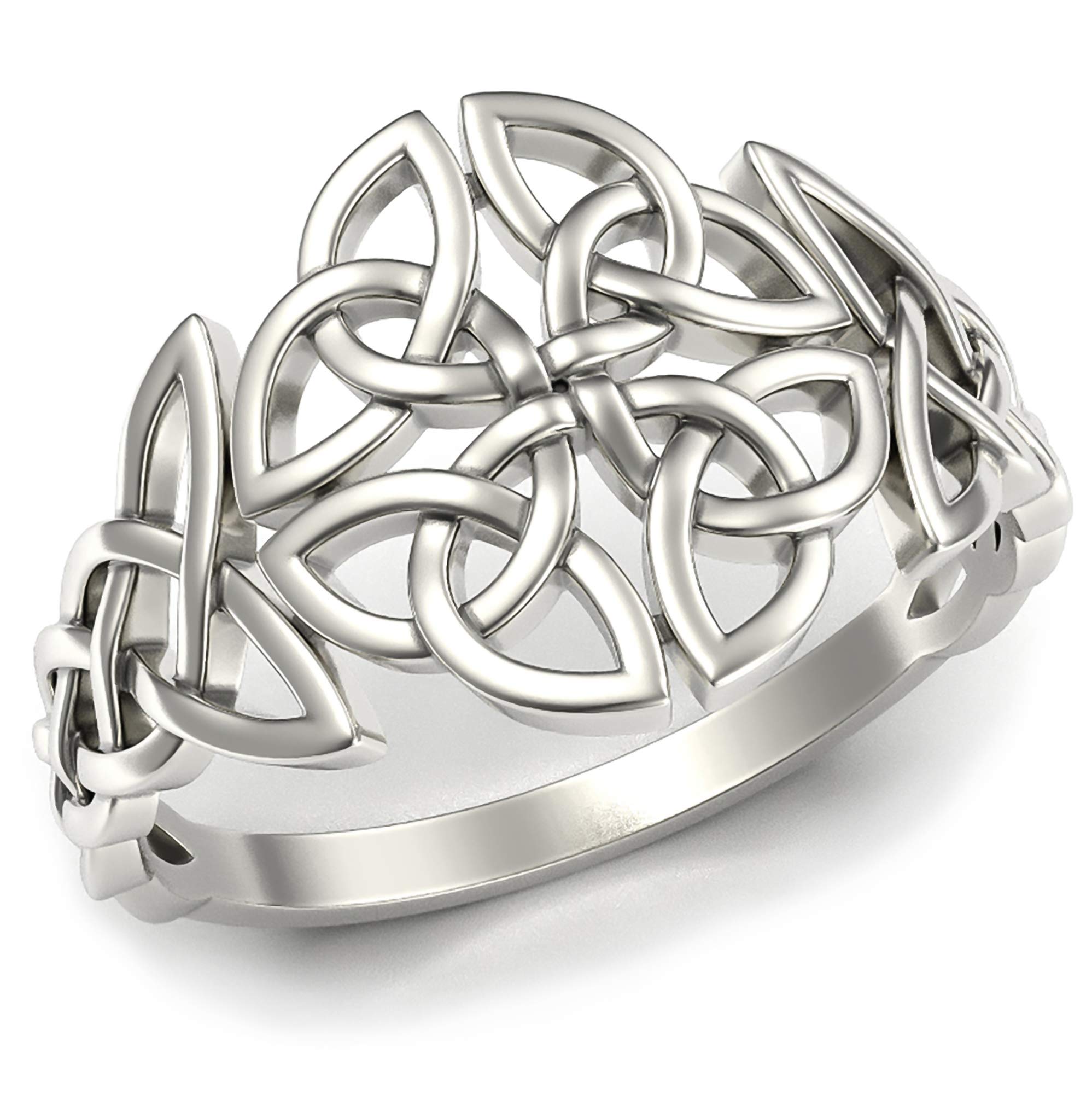 Mia Silver StudioCeltic Knot Ring Sterling Silver 925 - Filigree Braided Irish Wedding Promise Engagement Self Love Rings - Norse Viking Jewelry for Women Size 5 6 7 8 9 10 11 12