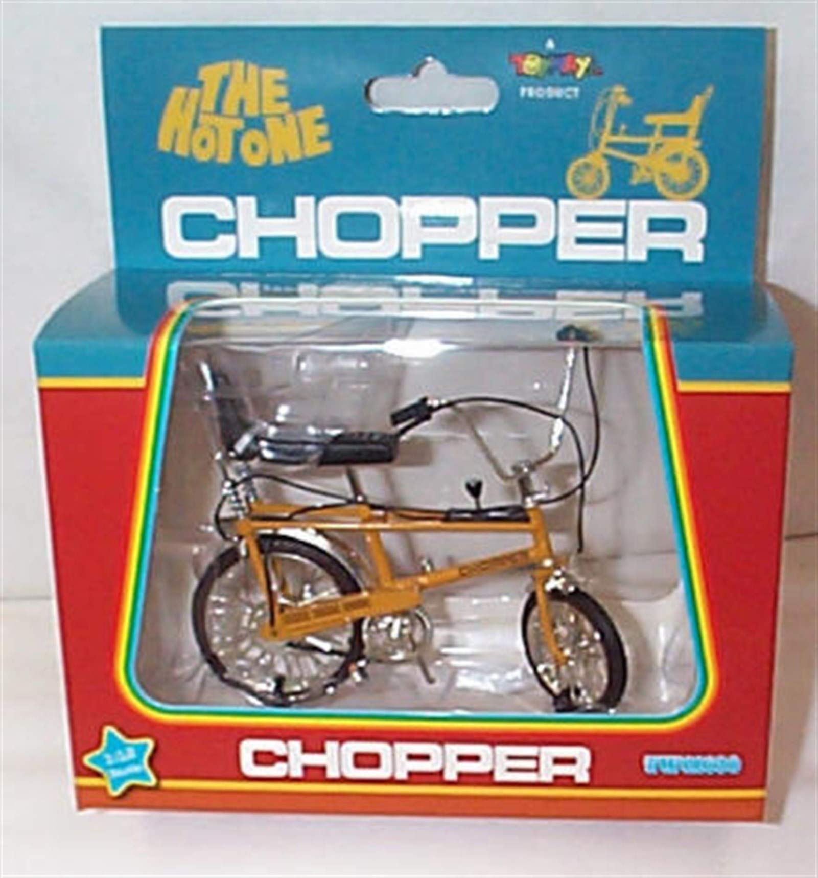 Toyway Raleigh Chopper Mk1 Yellow Bicycle Bike 1:12 scale diecast model