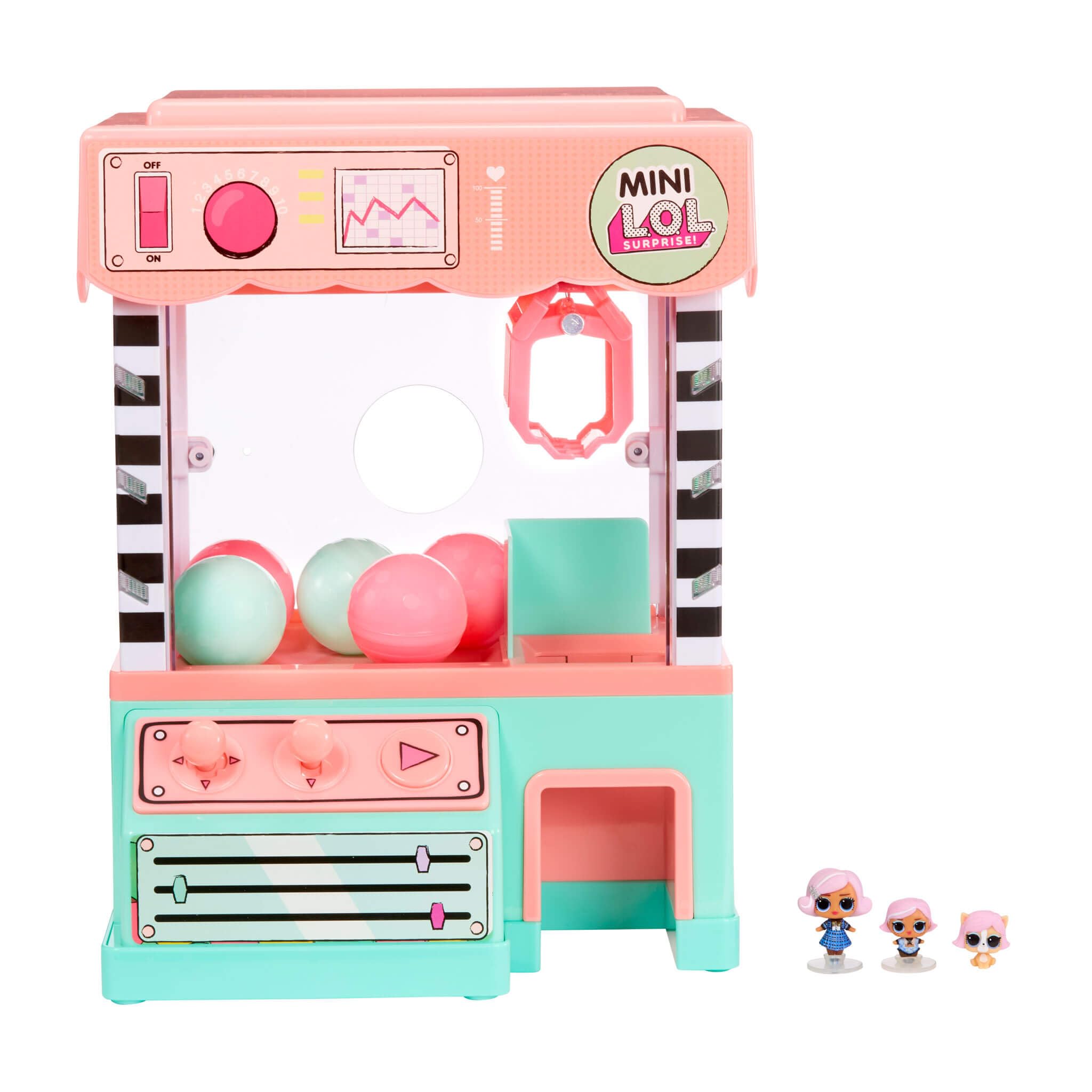 L.O.L. Surprise! Minis Claw Machine Playset with 5 Surprises with Lights & Exclusive LOL Mini Family, Holiday Toy Great Gift for Kids Girls Boys Ages 4 5 6+ Years Old & Collectors