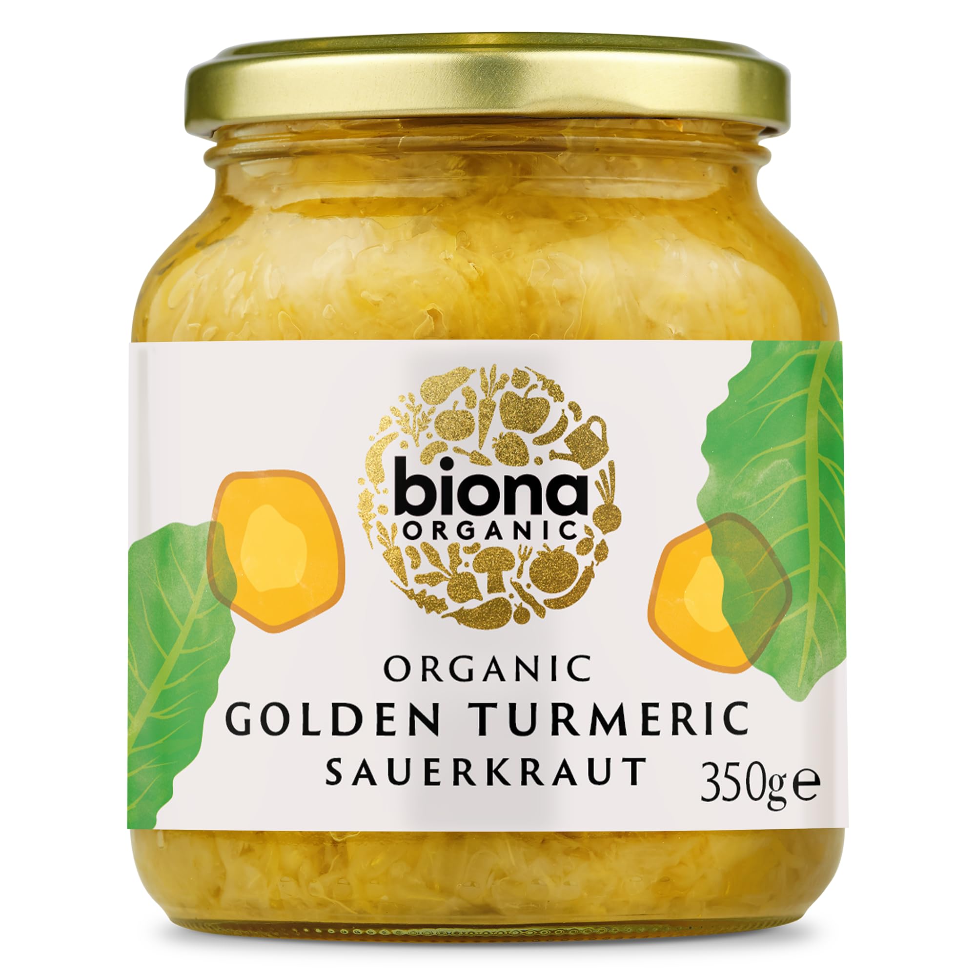 BionaDemeter Organic Sauerkraut Golden Turmeric 350g