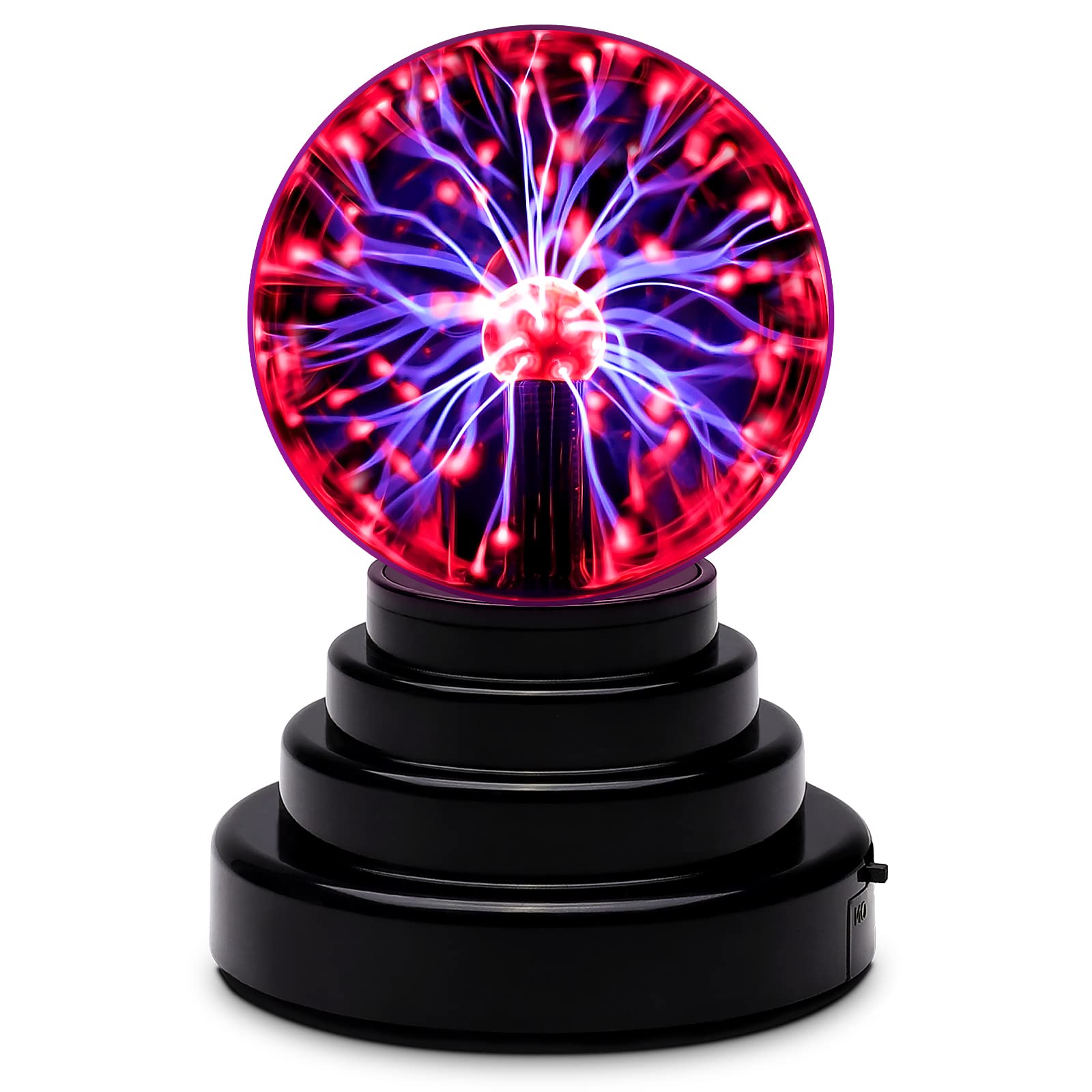 CGBOOM Plasma Ball Magic 3" Touch Sensitive Glass Lightning Sphere Sensitive Globe Light USB Fun Scientific Ball Magic Crystal Light Amazing Lamp Decorative Gaget [Energy Class A]