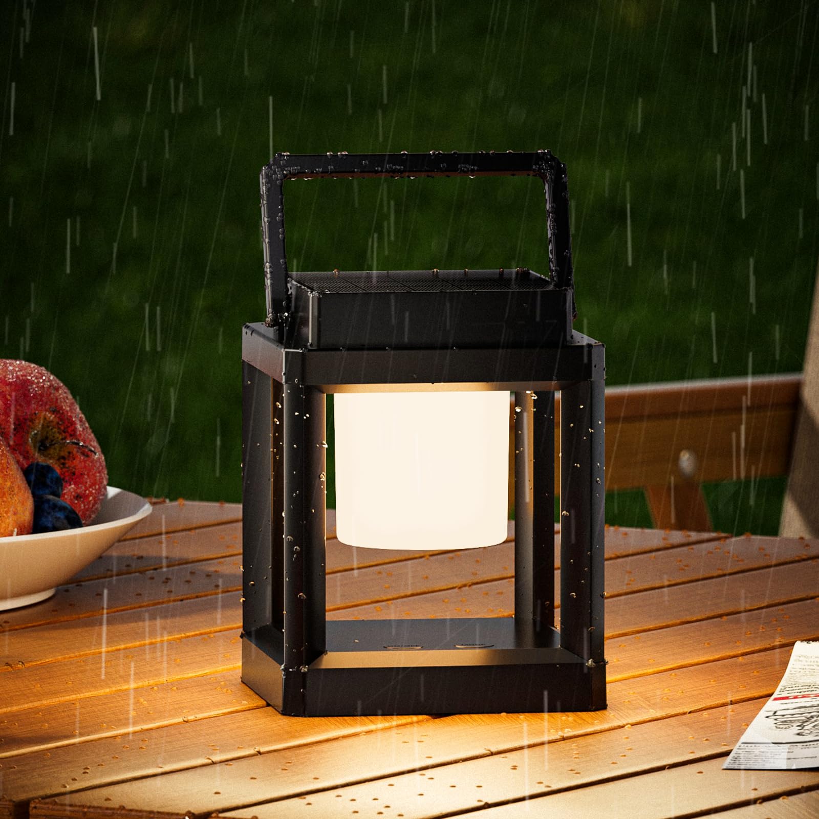 Outdoor Table Lamp, Brightness LED Bedside Lamp,3-Levels Helligkeit Solar Laternen mit Type-C Charging, IP65 Wasserdicht Camping Lampe für or Patio/Walking/Camping